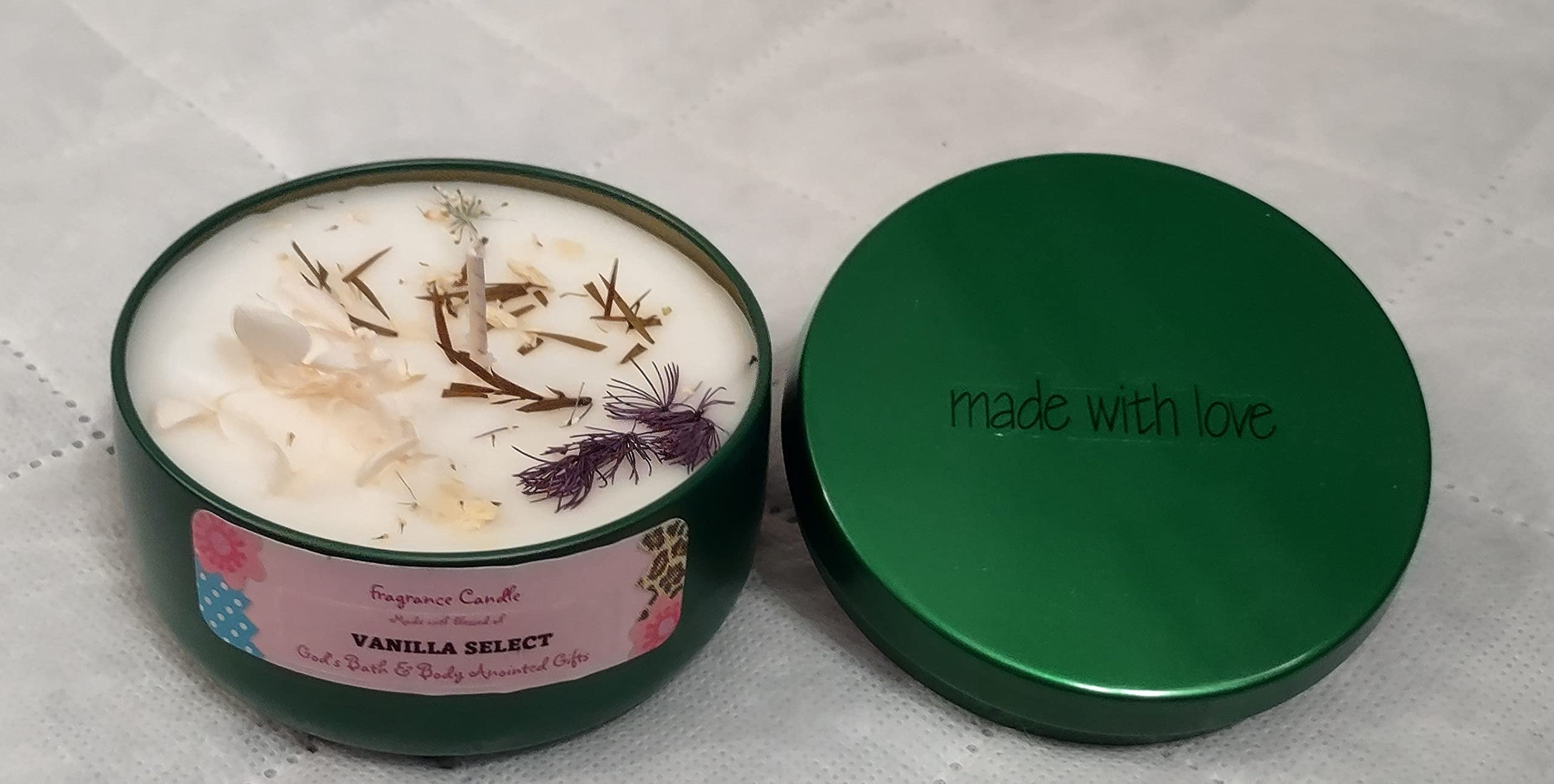 God's Bath & Body Anointed Gifts - Vanilla Select - 8oz Metallic tin can with lid