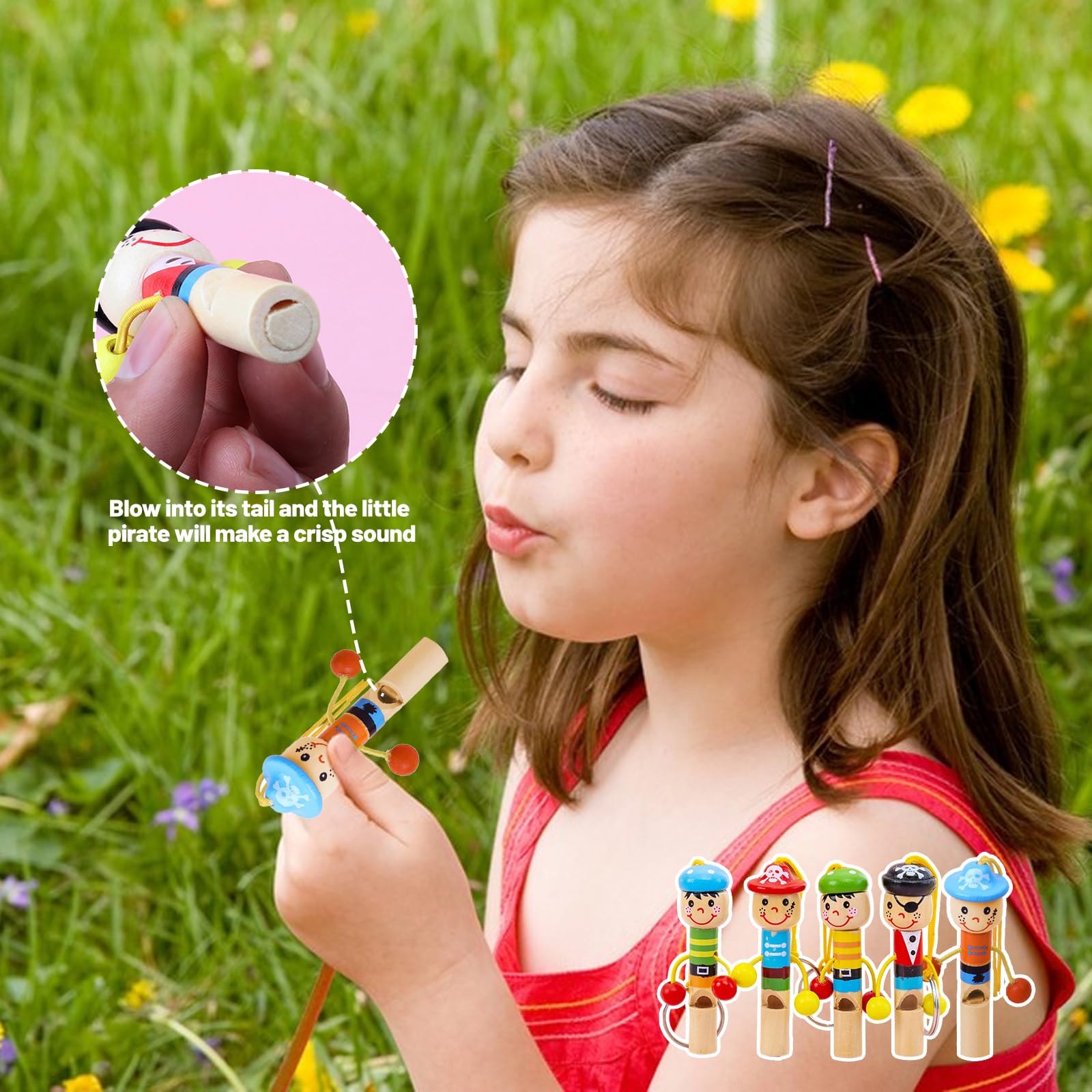 Fischietto Bambini,Yiyifor 10 Pezzo Fischietto Per Bambini In Legno,Fischietti Compleanno Bambini,Strumento Per Imparare La Musica Dei Bambini,per - 7