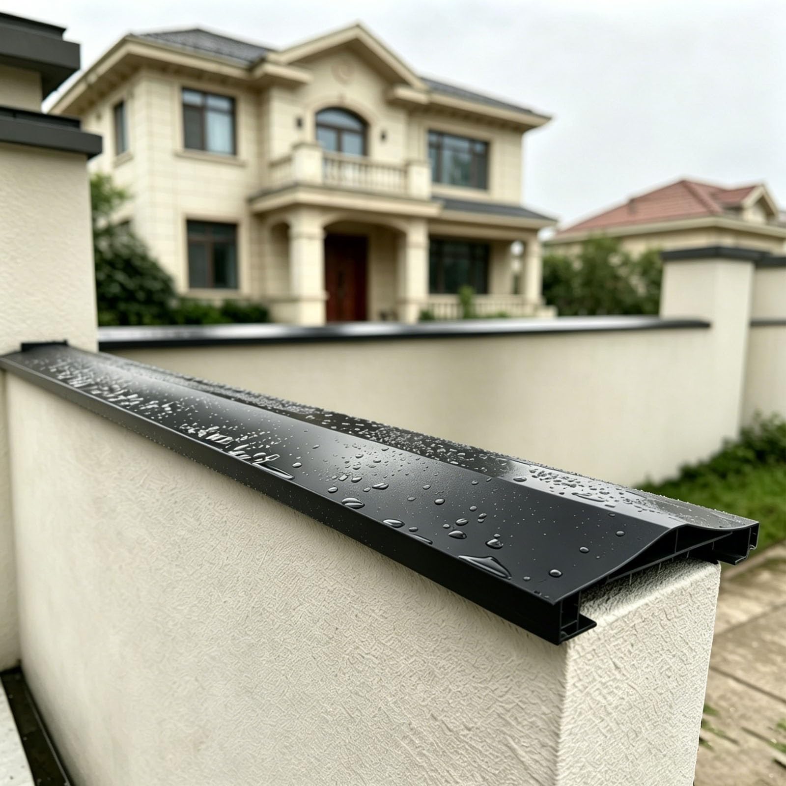 Perfil de goteo deflector de lluvia aluminio para muros y patios