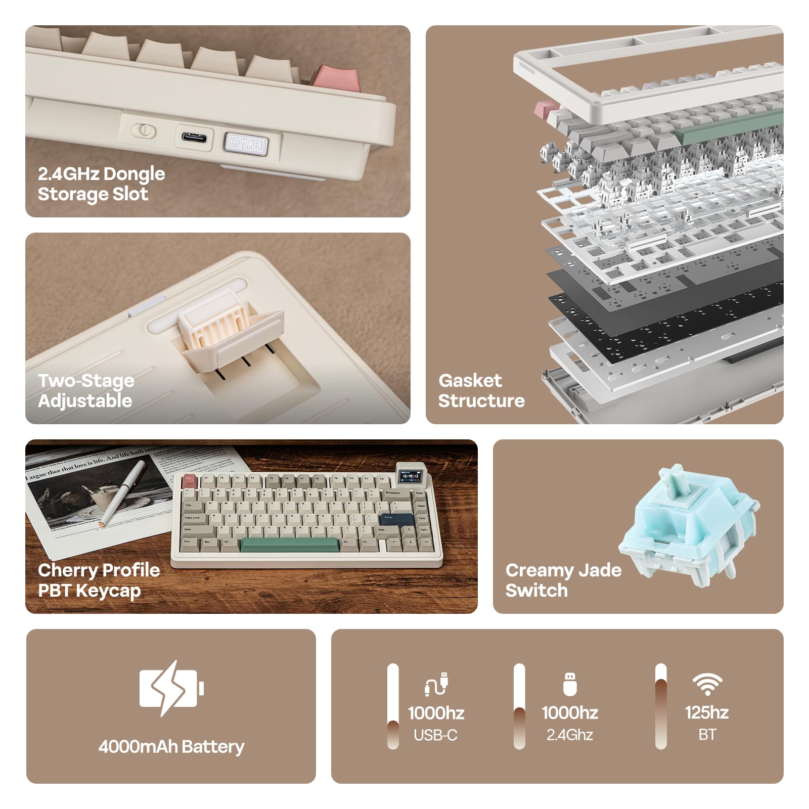Amazon.in: Buy EPOMAKER RT82 Wireless Mechanical Gaming Keyboard