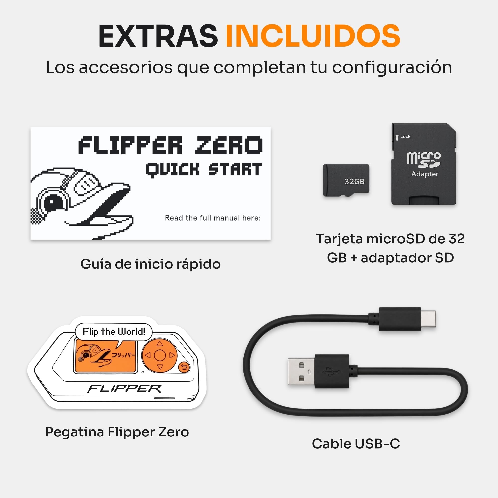 Flipper Zero Essentials Kit - Flipper Zero | Funda de Silicona | Tarjeta MicroSD de 32 GB | Dispositivo Multifunción Portátil para Entusiastas de la Tecnología