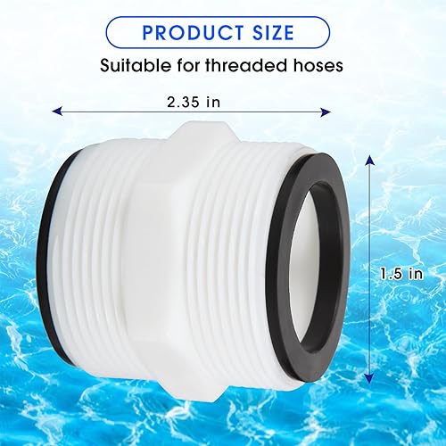 Miniatura 2 de Conector universal de manguera de piscina de 1.5 pulgadas para bombas de filtro de natación Intex Coleman, acoplador de manguera dividida rápido