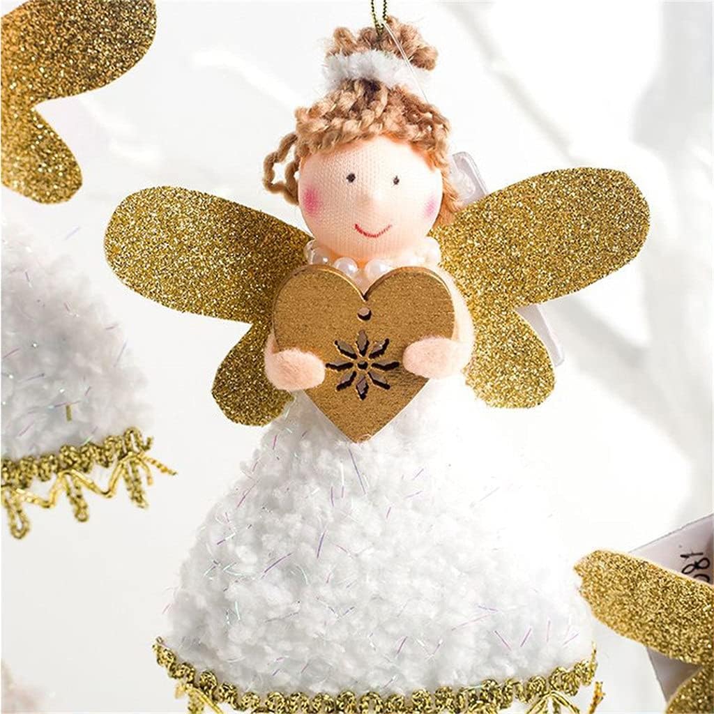 3Pcs Christmas Angels Ornaments Christmas Girl Doll Christmas Tree Decoration Pendant (Color : A Size