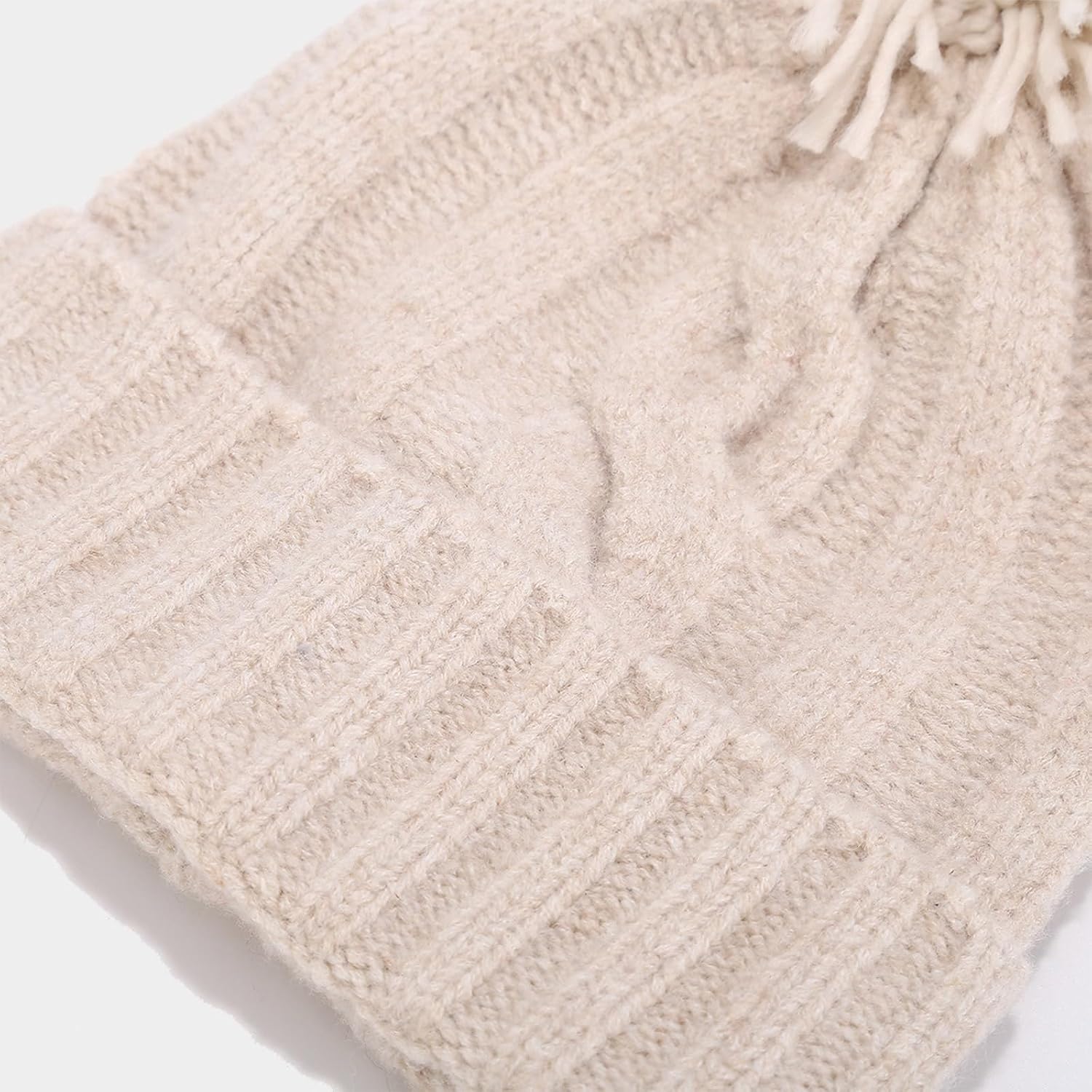 Women Hat Head Wrap Thicken Knitted Scarf for Climbing Skiing Sports Headwear Girl Thickened Hat Gloves Set