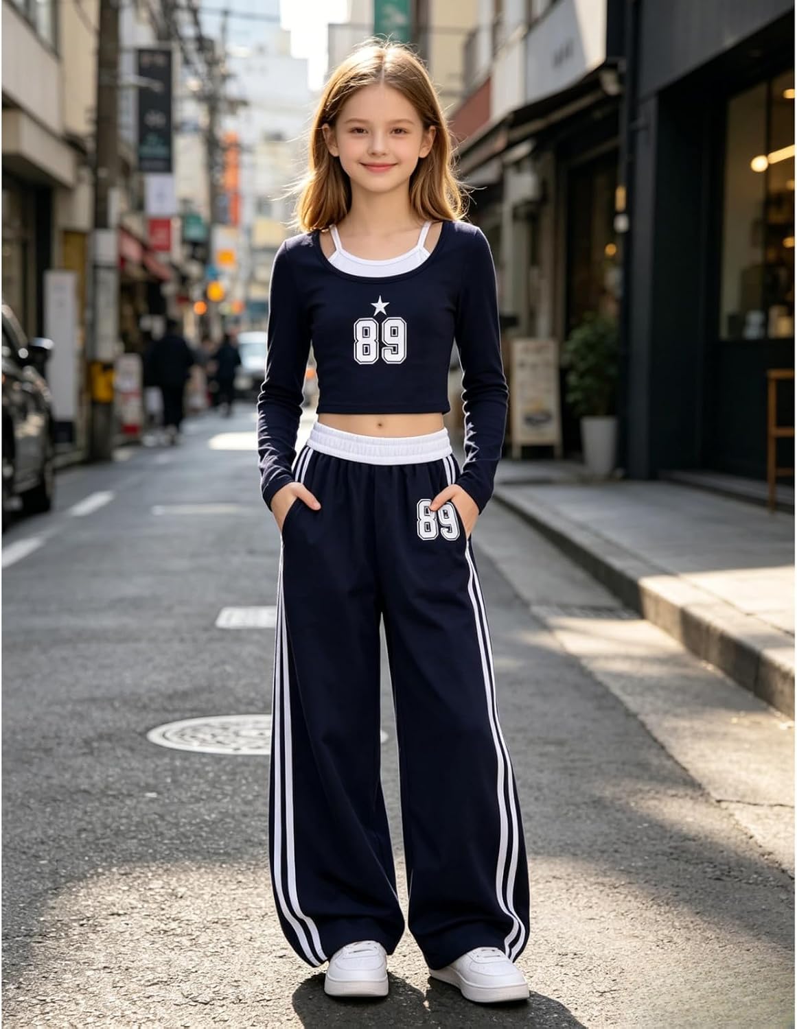 Girls Clothes Outfits Long Sleeve Crop