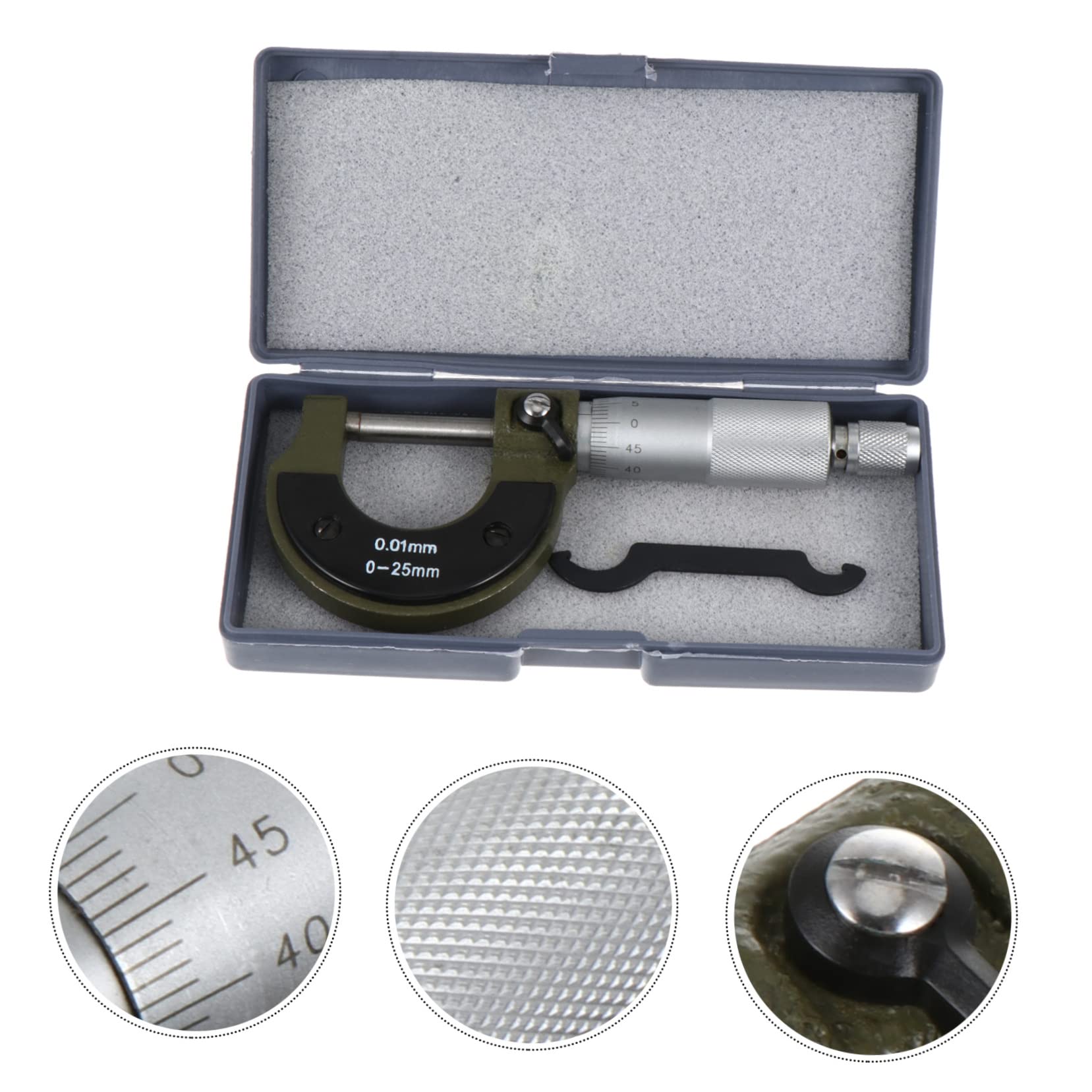 Cabilock Mm Grad Metric Outside Micrometer Caliper Mini Precision Tool for Measurement