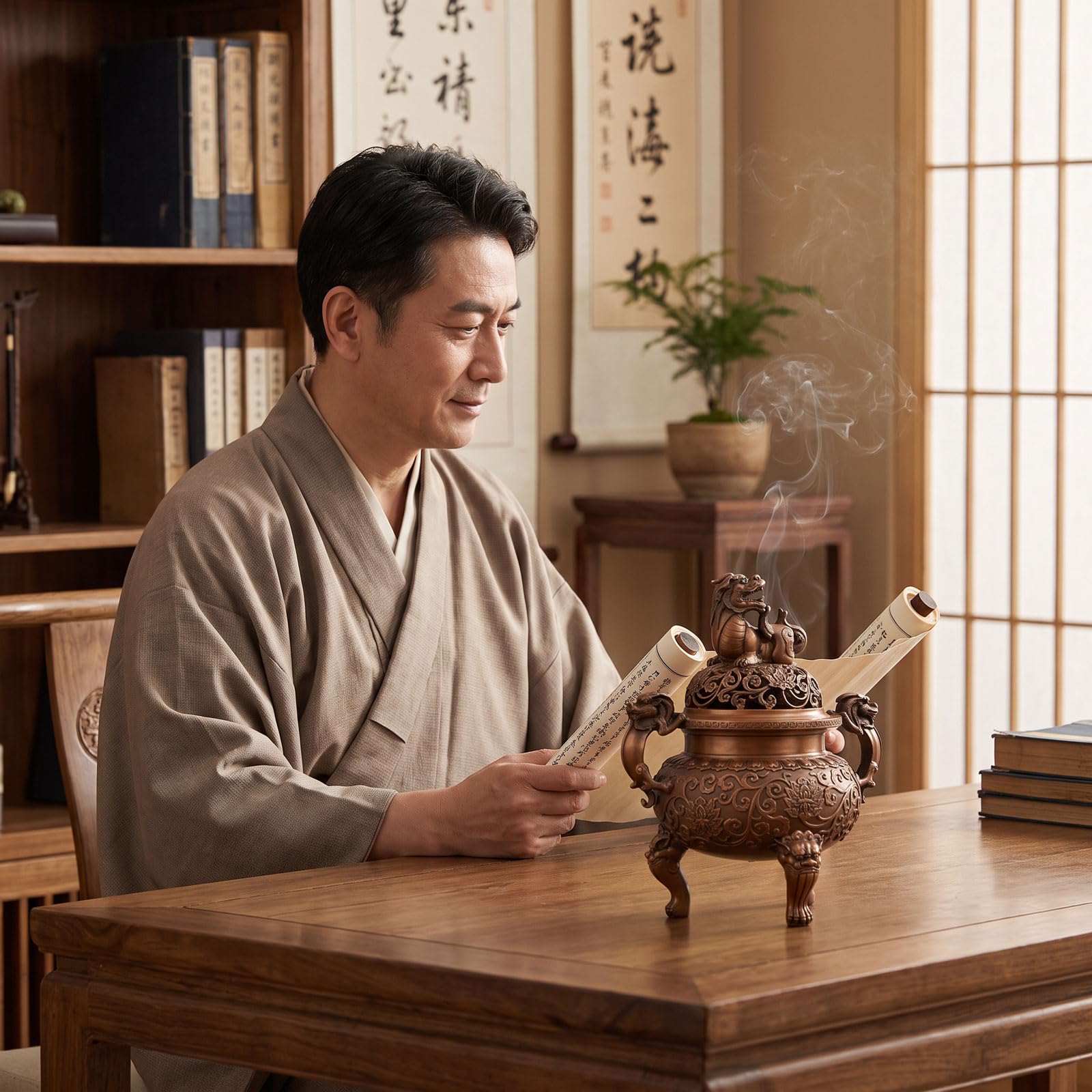 天然木造 神獣型 香炉 明清時代 幅約24.1cm Amazon｜香炉(獅子丸型) 胴径5.5cm×高さ14cm◇仏壇用の特選仏具・高級