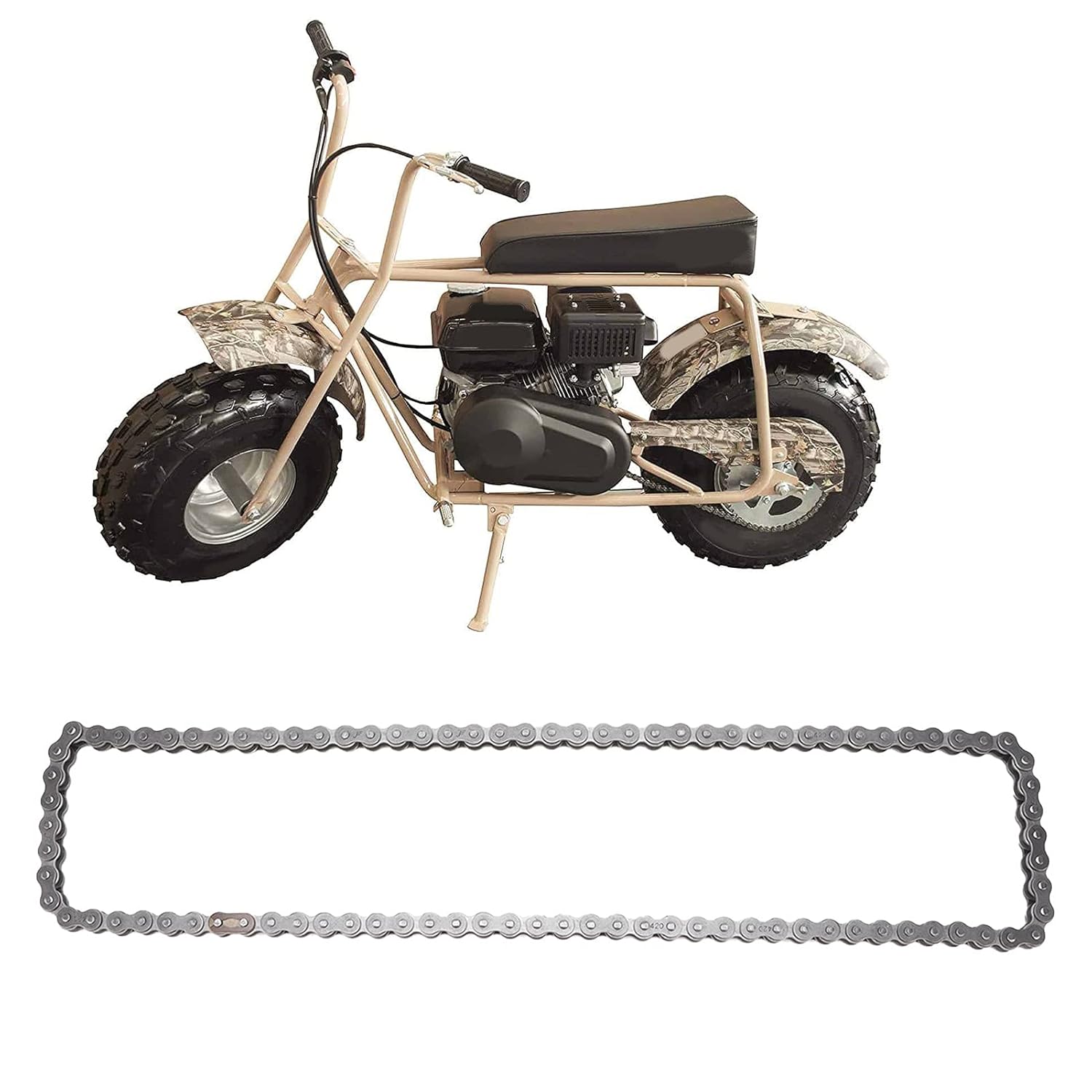 Drive Chain,420 Rear Drive Chain 90Links Replacement for Coleman 196cc