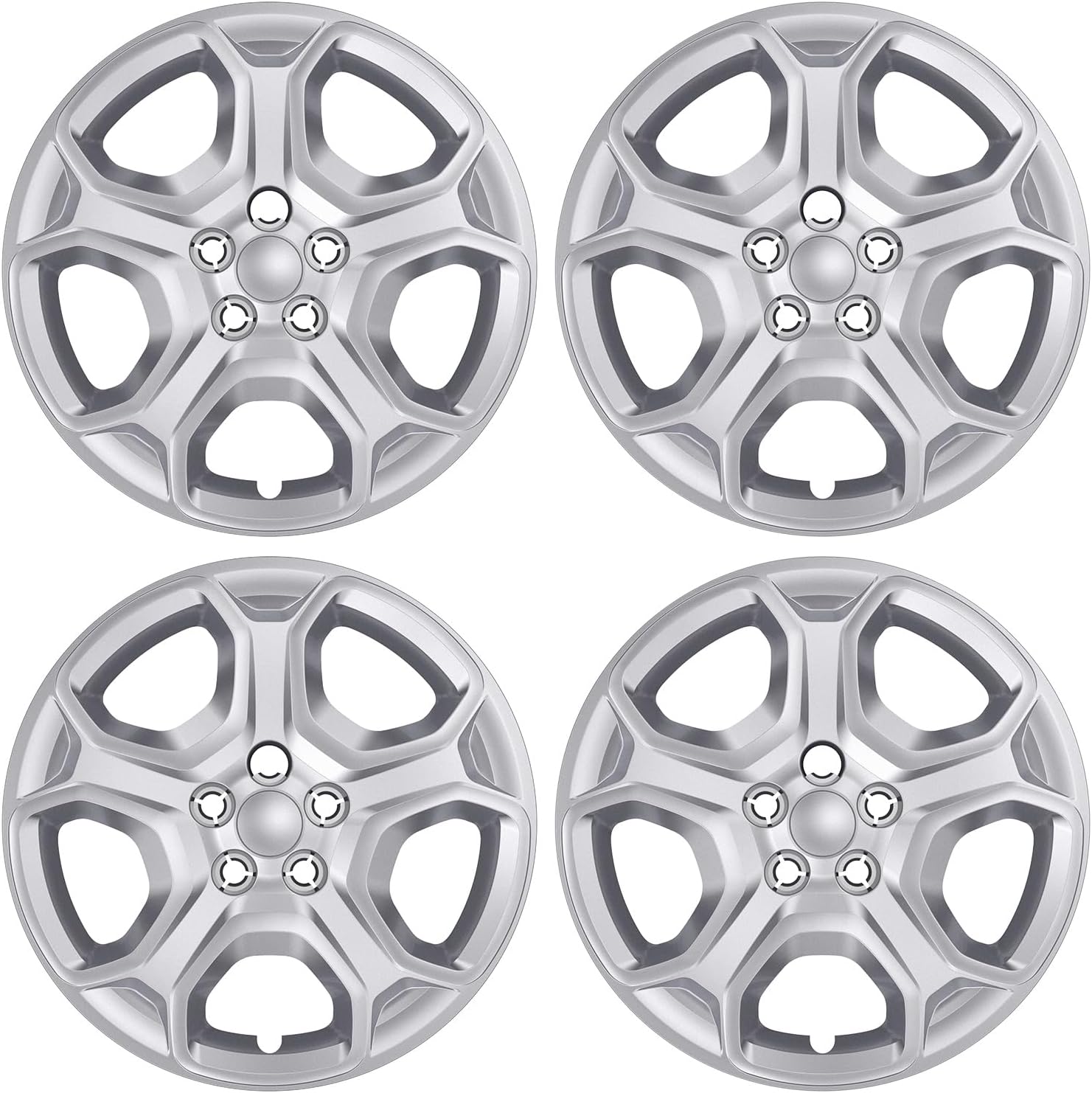 4-Pack 17 inch Hubcaps Compatible with Ford Escape 2013-2026, Fit for 17" Steel Wheel, Replaces OEM #GJ5Z-1130-A, Rim Cover Hub Cap (Silver Color)