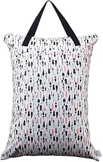 ALVABABY Large Wet Dry Bag Waterproof Hanging Cloth Diaper with Double Zippered Pockets 25x18 inches HL-H001 - coolthings.us