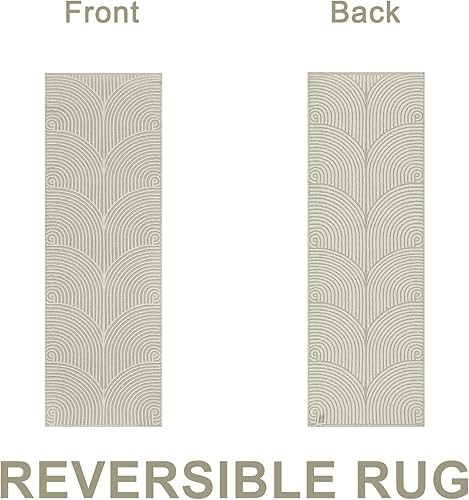 Miniatura 113 de Tiffasea Tapetes para puerta de interior, alfombra de área pequeña lavable beige de 2 x 3 pies, tapete reversible para puerta delantera, alfombra