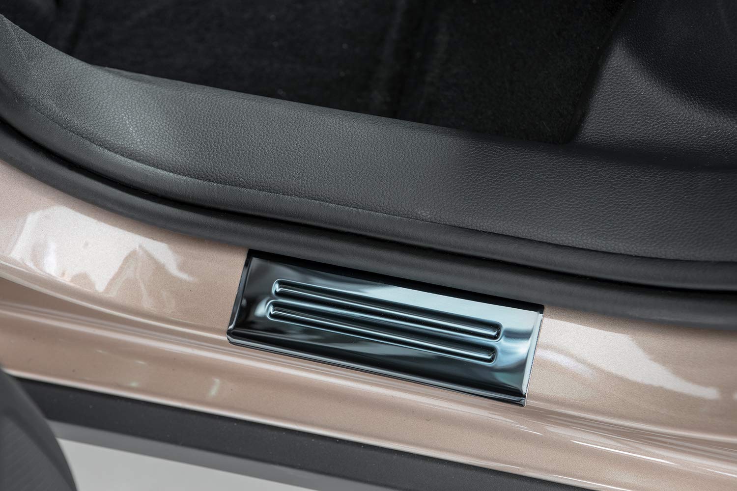 tuning-art EX136-SM Juego de Protectores de Umbral para VW T-Roc 2017-2025 Acero INOX