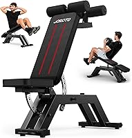 JOROTO Adjustable Decline Sit-Up Bench - 1500 LB Capacity, Heavy-Duty for Home Gym Abs, Flat/Incline Workouts