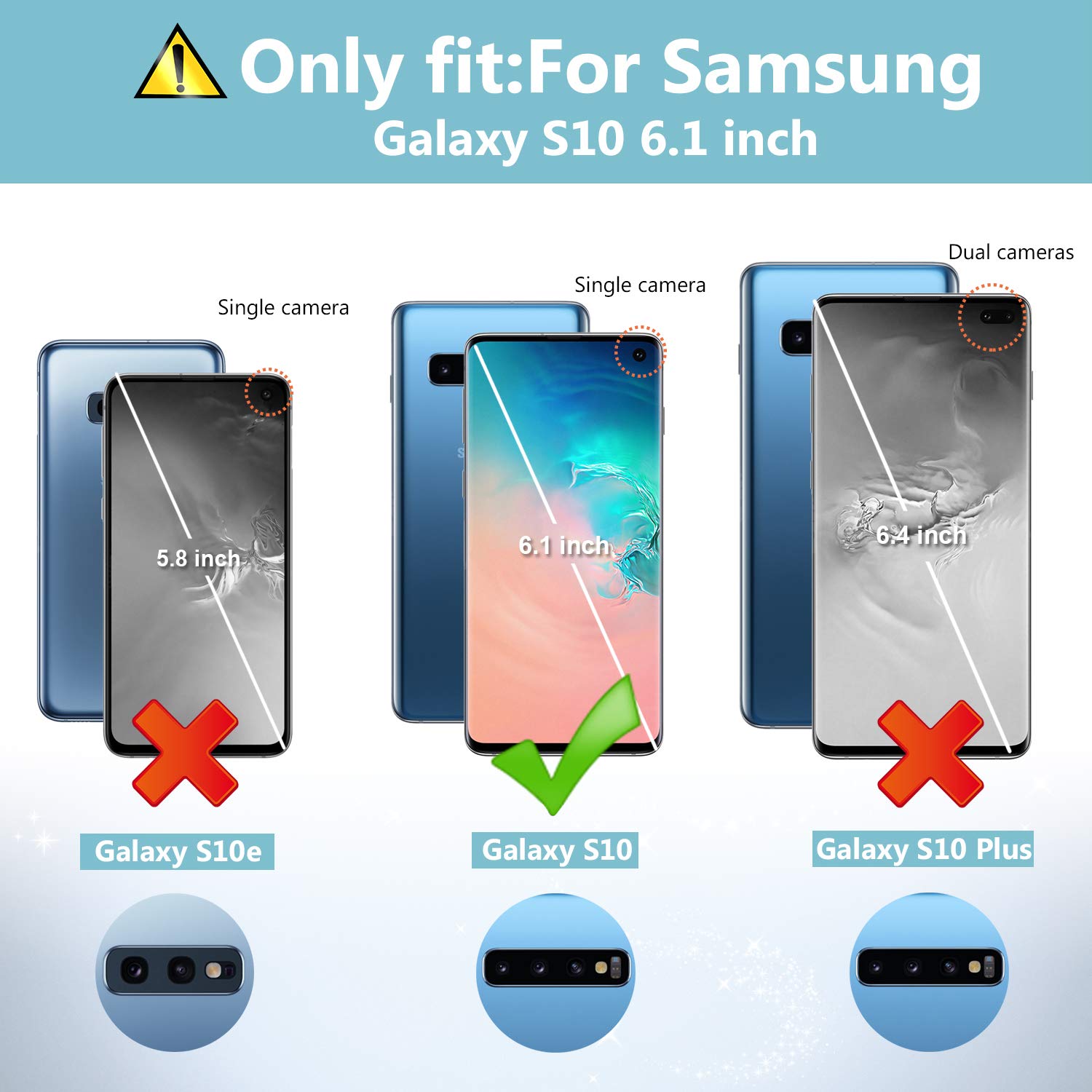 Image secondaire de ProCase Galaxy S10 Étui, Housse de Coussin de Pare-Chocs TPU Clear Crystal Slim Clear avec Coins Renforcés, Coque Transparente R