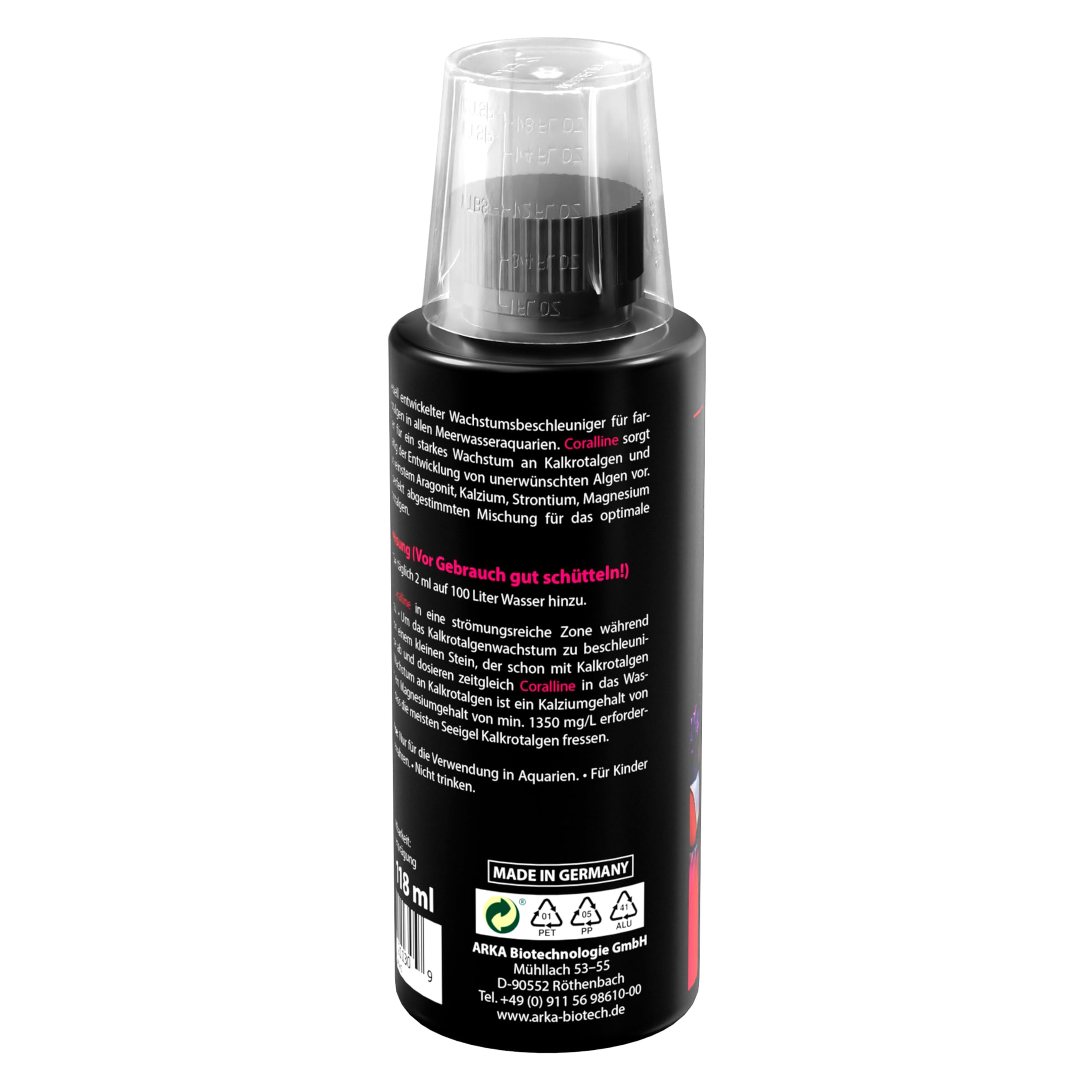 ARKA Coralline Kalkrotalgen-Booster Für Meerwasseraquarien - 118 Ml Für Schnelles Wachstum & Intensive Farben