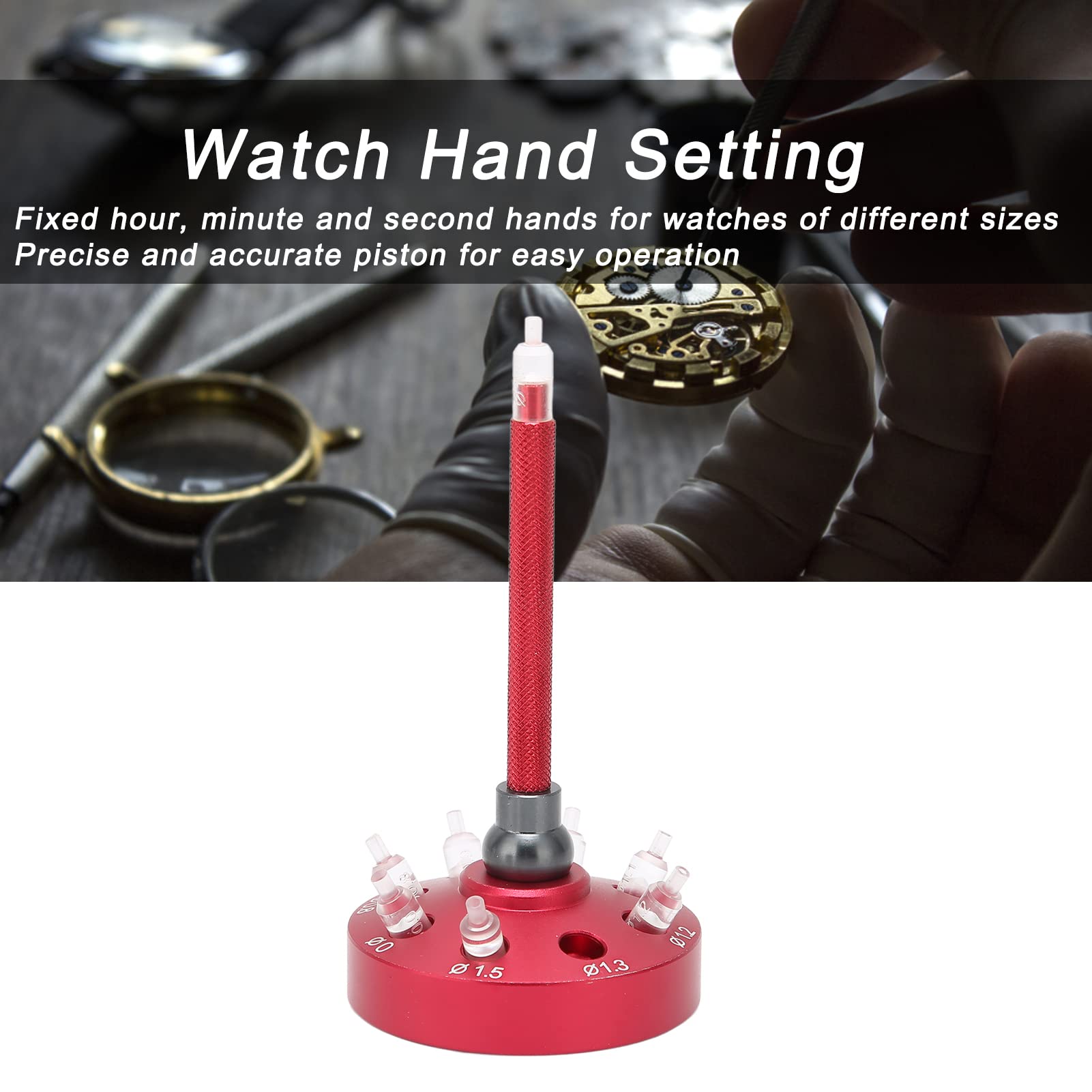 Cyrank Watch Hand Pressers, Watch Pusher Fitting Set Watchmakers Wristwatch Repair Tool