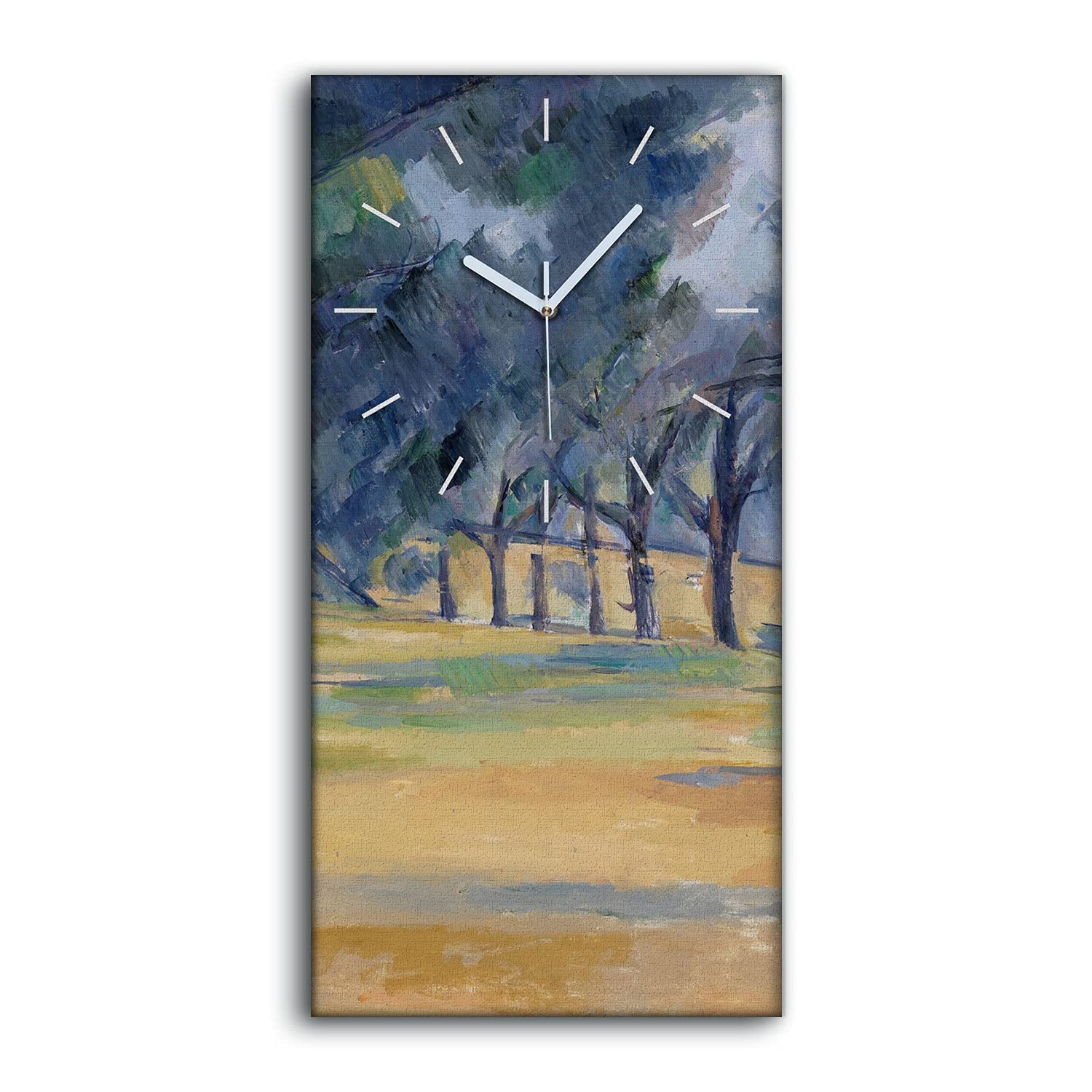 Horloge sur toile 30x60cm L'Allée aux Marines pour salon contemporain