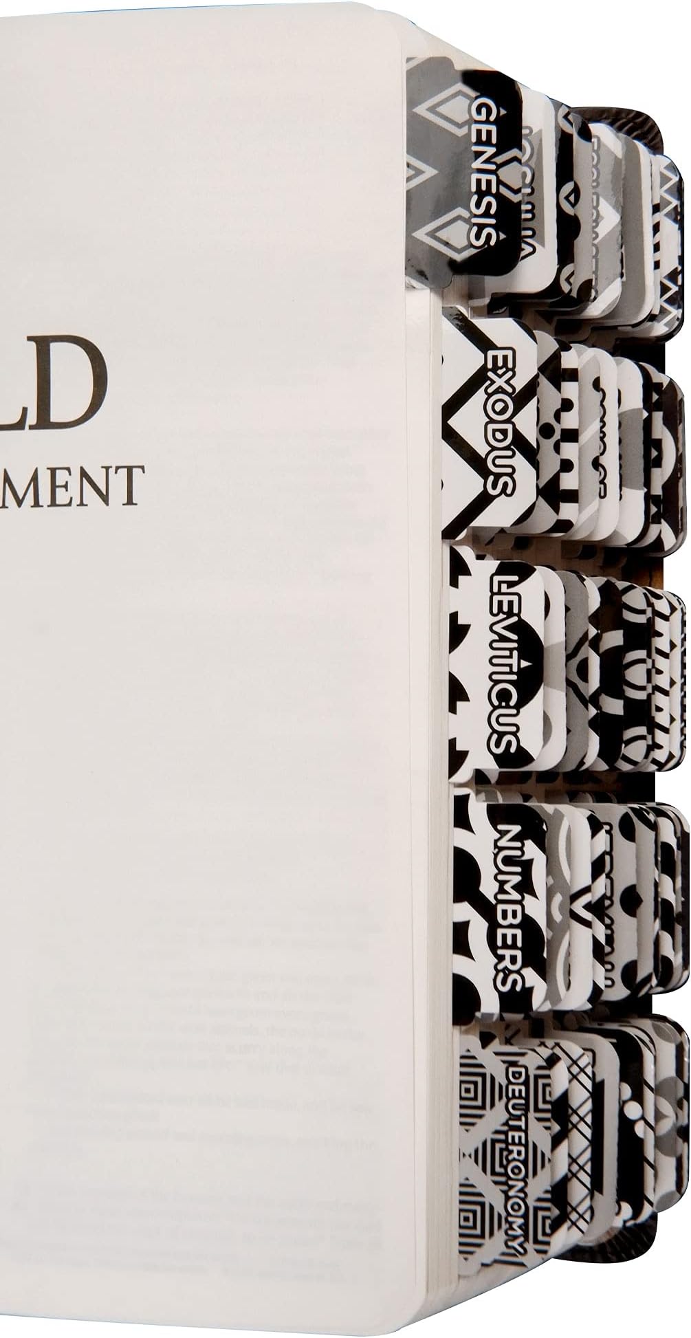 Blessed Self Bible Tabs Large Print Laminated Bible Dividers Old and New Testament Black and White