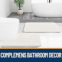 Vista 7 de OLANLY - Tapete de baño de 30 x 20 pulgadas, felpilla absorbente extrasuave, reverso de goma, secado rápido, lavable a máquina, para piso baño