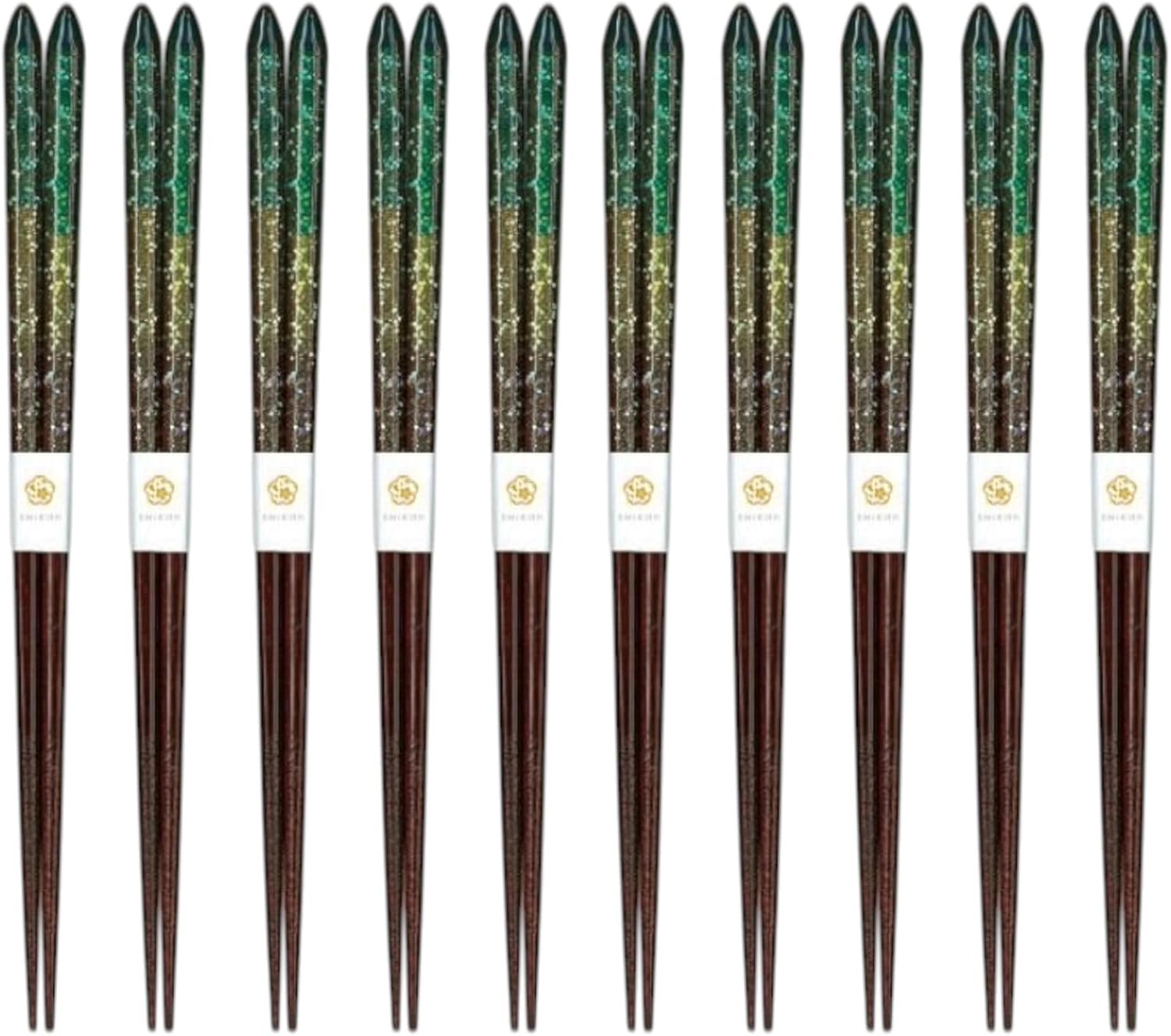 J-kitchens Chopsticks Set of 10 Pairs, Lunch, Picnic, Excursions, Sports Events, Guests, Wooden, Ryuyi, 9.1 inches (23.0 cm), Dishwasher Safe, Made in Japan