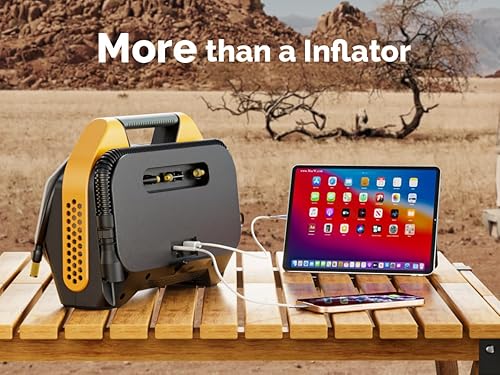 Miniatura 6 de Rosewill Vortex RS6C - Compresor de aire portátil inalámbrico para inflador de neumáticos, bomba de aire de 160 PSI para neumáticos de automóvil con