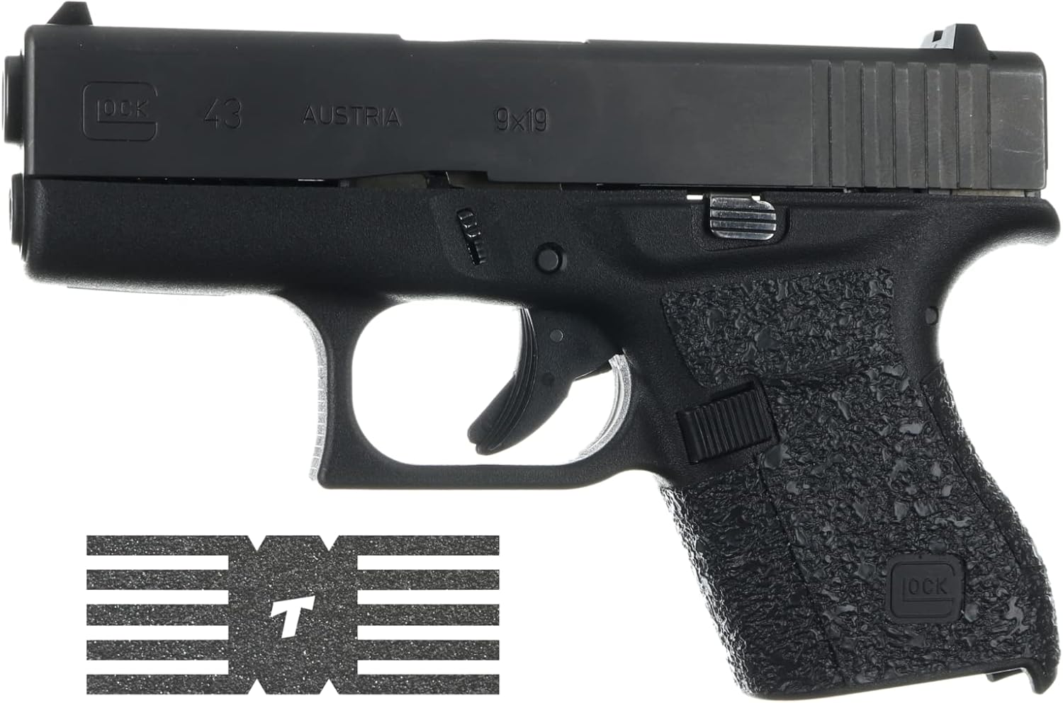 TALON GRIPS Adhesive Grip and Slide Grip Bundle Compatible with Glock 43 – Made in The USA