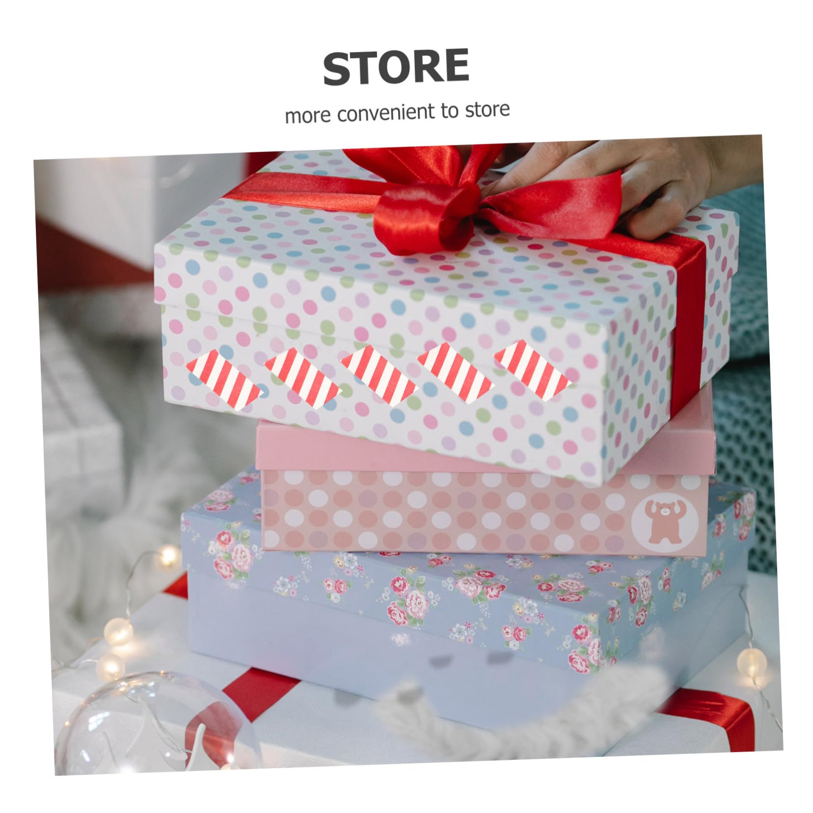 50rollos Cintas De Papel Decorativas Navideñas Washi Tape Rayas para Envolver y Manualidades De Navidad