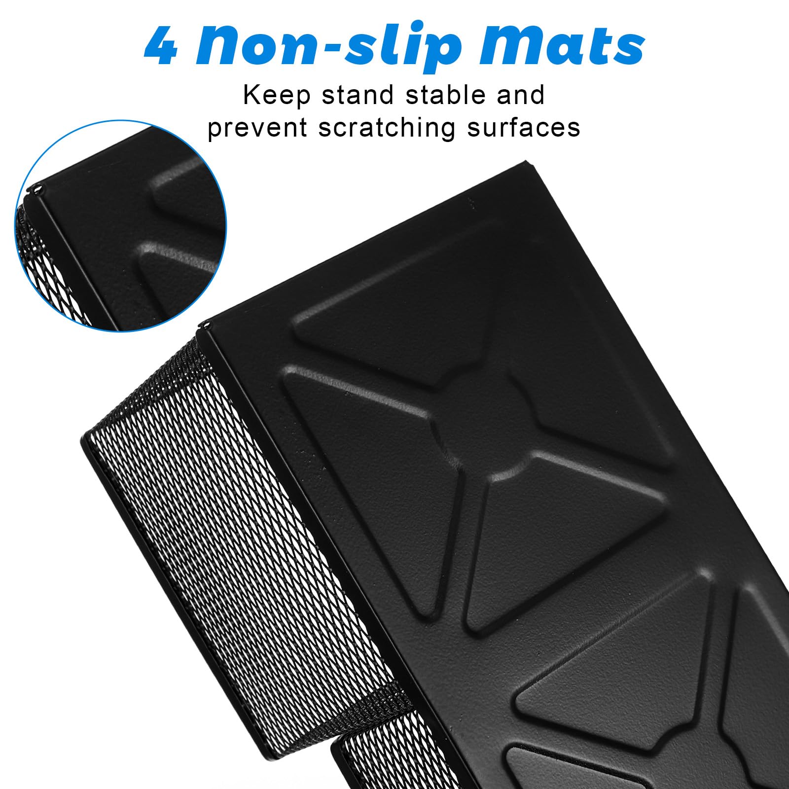 Portalápices de malla para lápices, organizador de escritorio, 3 compartimentos, de alambre, para lápices, suministros de oficina, accesorios para el hogar, oficina, escuela, color negro