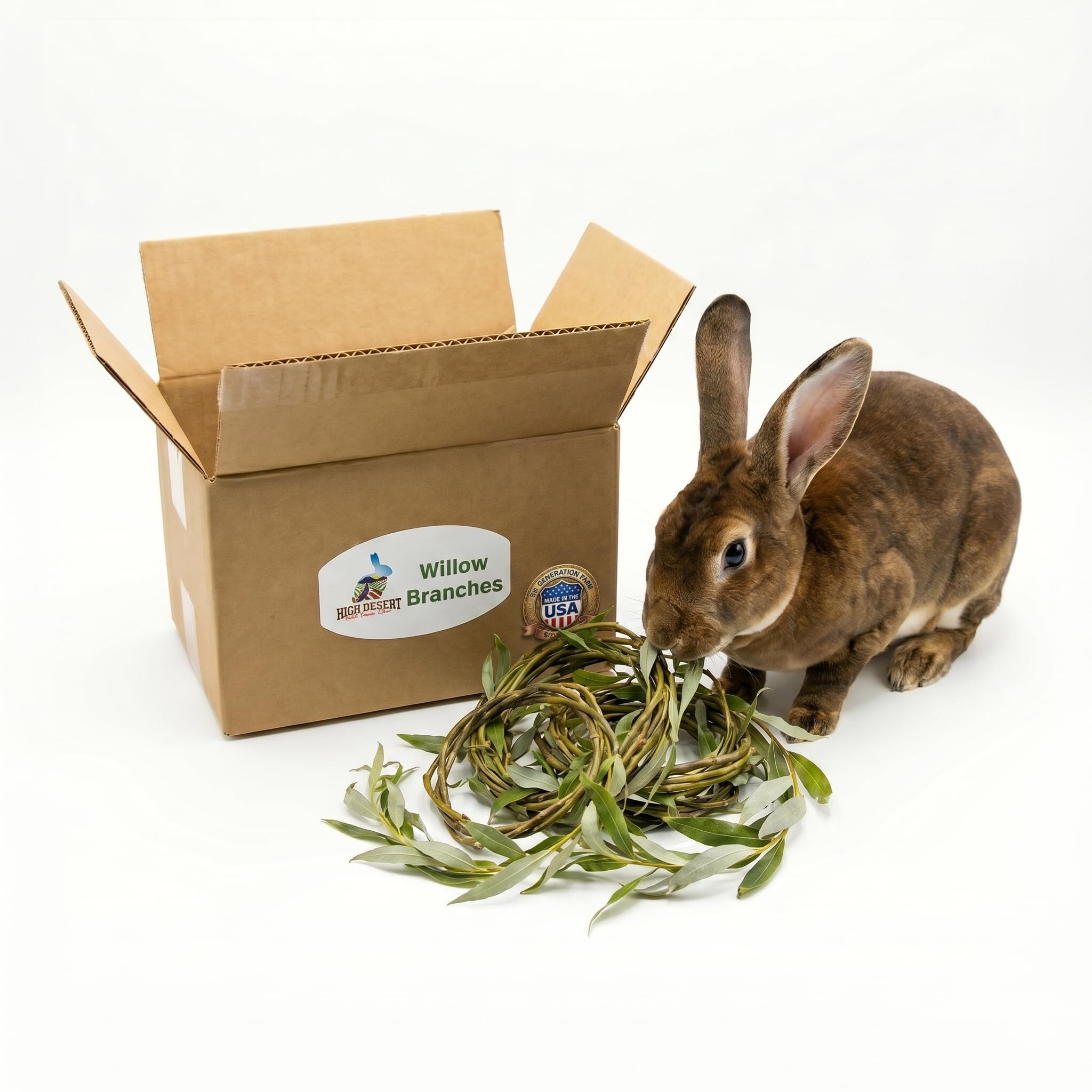 High Desert Willow Chew Sticks for Rabbits Natural Willow Branch Treat for Bunnies Guinea Pigs Chinchillas Hamsters USA Grown Chews Small Pet Supplies for Digestive Health and Dailt Enrichmen product thumbnail 2