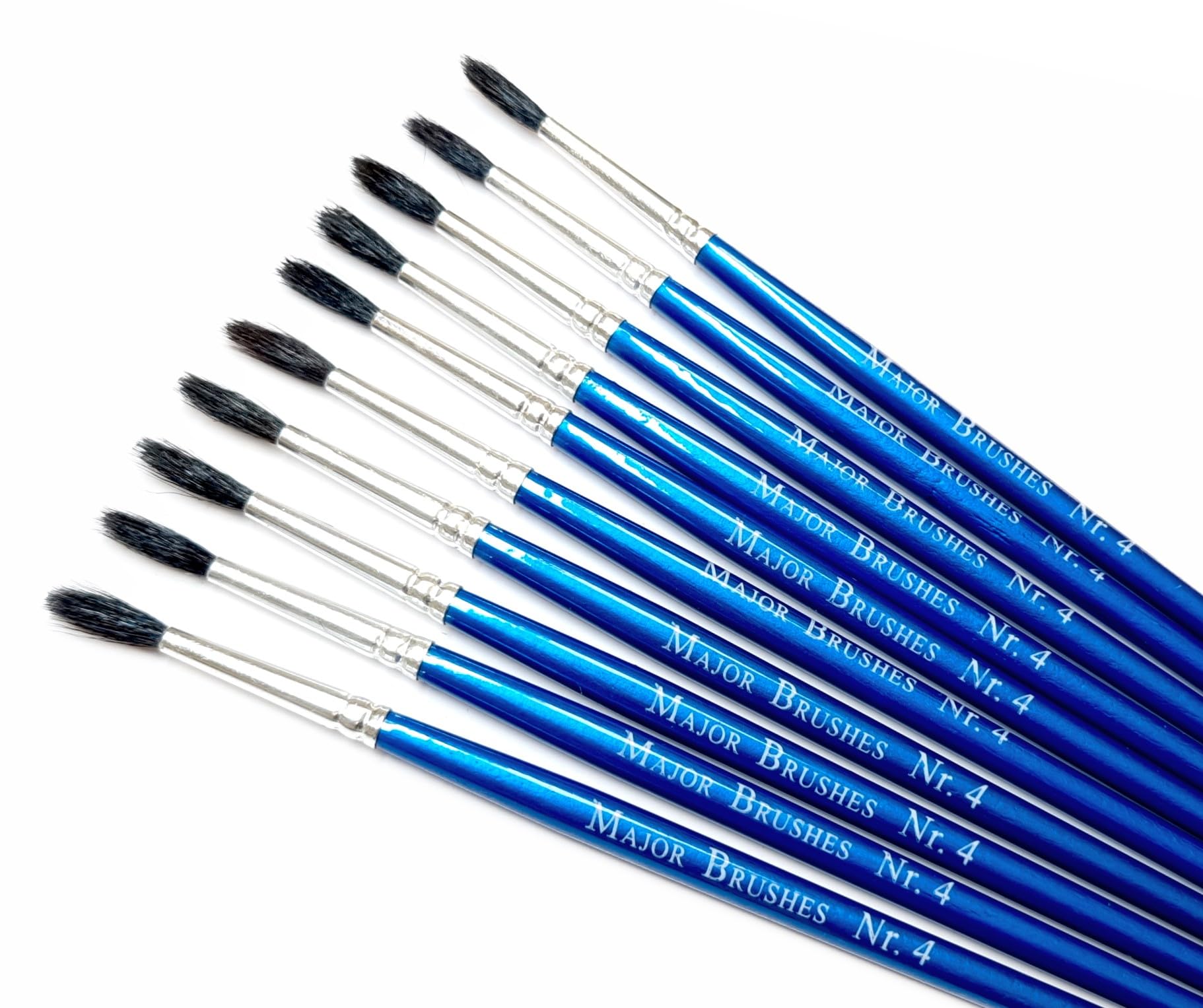 Major Brushes Imitation Squirrel Brushes Size 4 - Pack of 10