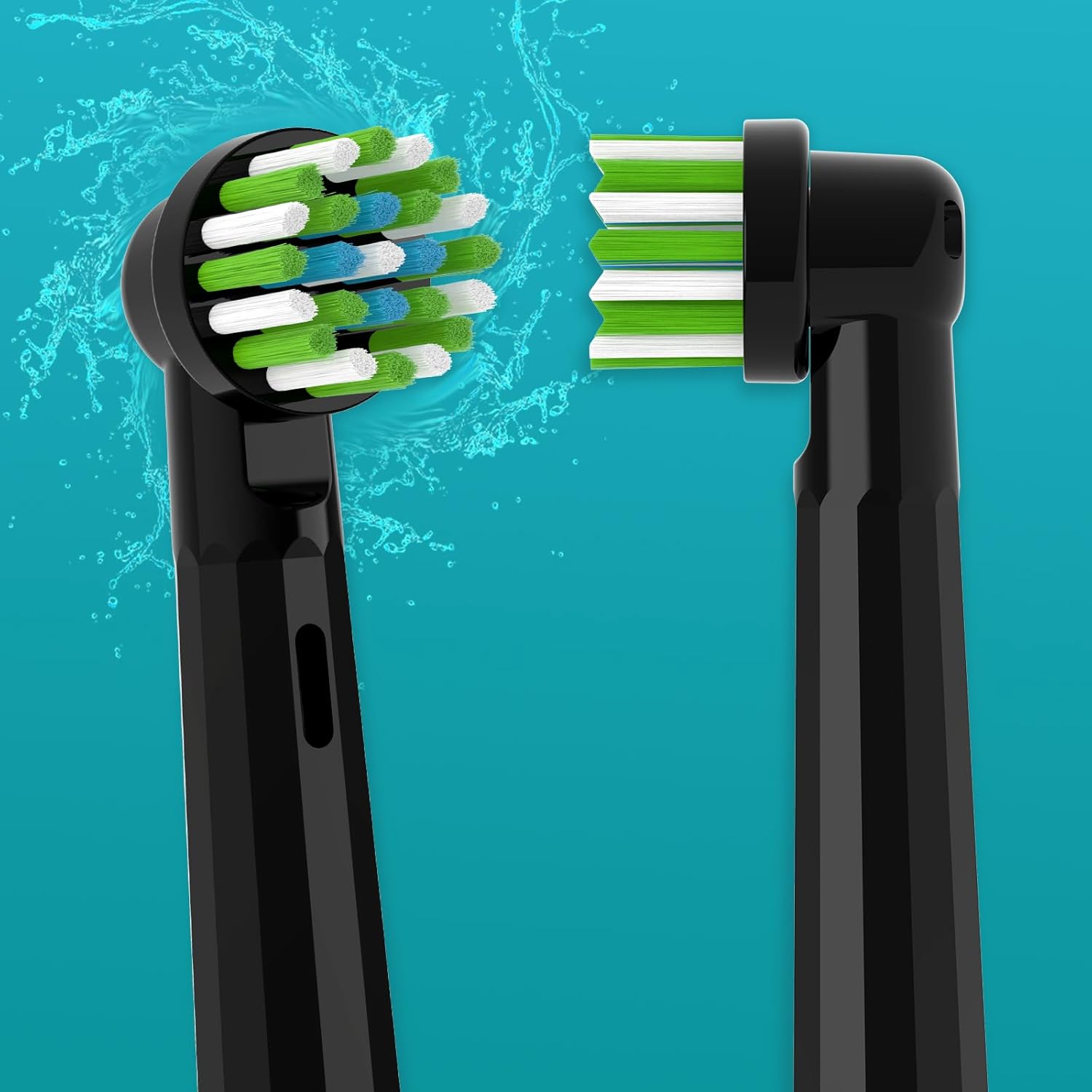 Toothbrush Replacement Heads Compatible with Oral b Braun Pro 1000 Electric Toothbrushes,Brush Head with Medium Soft bristles,8Pack Black