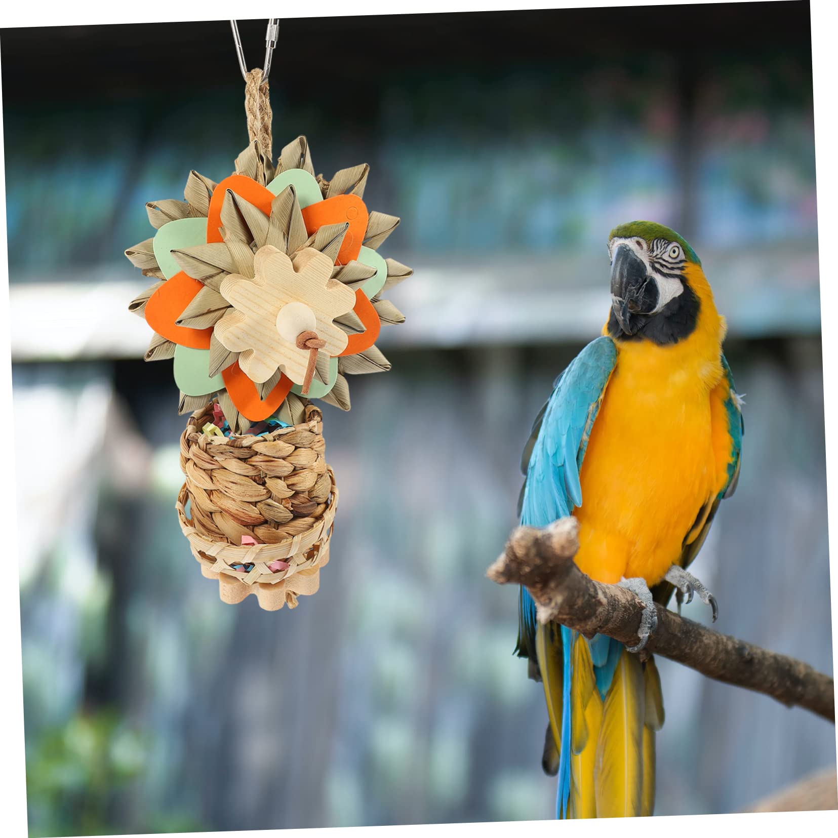 minkissy 5stücke Vogelspielzeug Aus Palmblättern Lustiges Kauspielzeug Für Papageien Hängendes Spielzeug Für Wellensittiche Sicher Und Langlebig Farbenfrohes Design Für Käfige Und