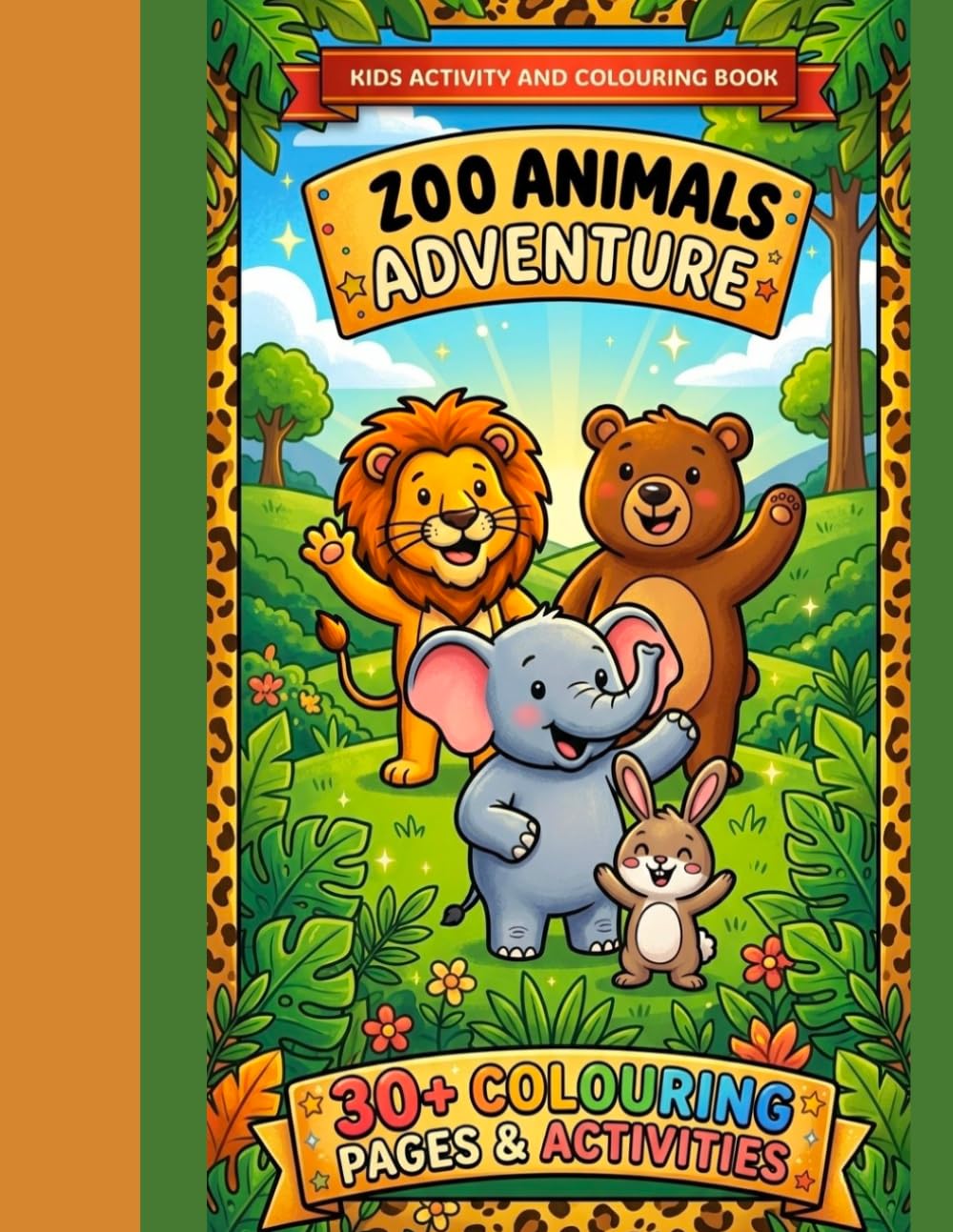 Zoo Animals Adventure: Kids Activity and Coloring Book: 30+ Unique Animal Coloring Pages with Interactive Guessing Games, Fun Facts, and Activities for Early Learners