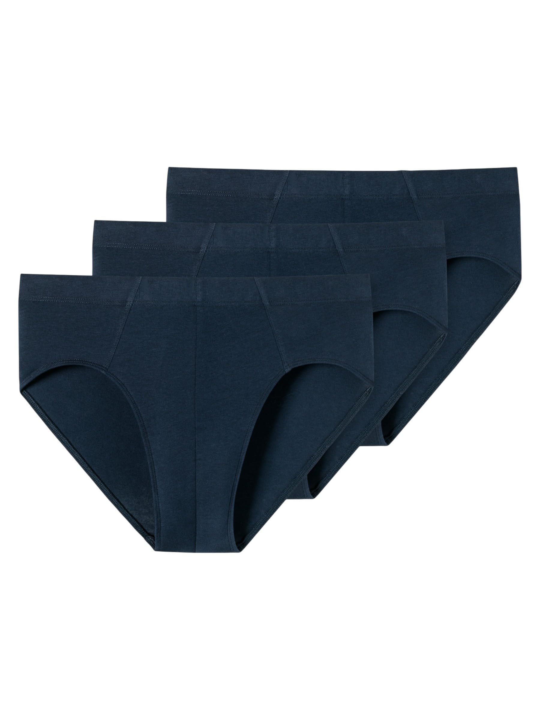 Schiesser Men's 3 Pack Underwear Briefs with Soft Waistband, Organic Cotton, 95/5 Organic