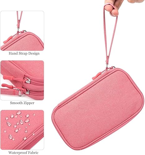 Miniatura 37 de Bolsa organizadora de accesorios electrónicos, organizador universal de viaje para cable, cargador, teléfono, tarjeta SD, bolsa de gadgets para