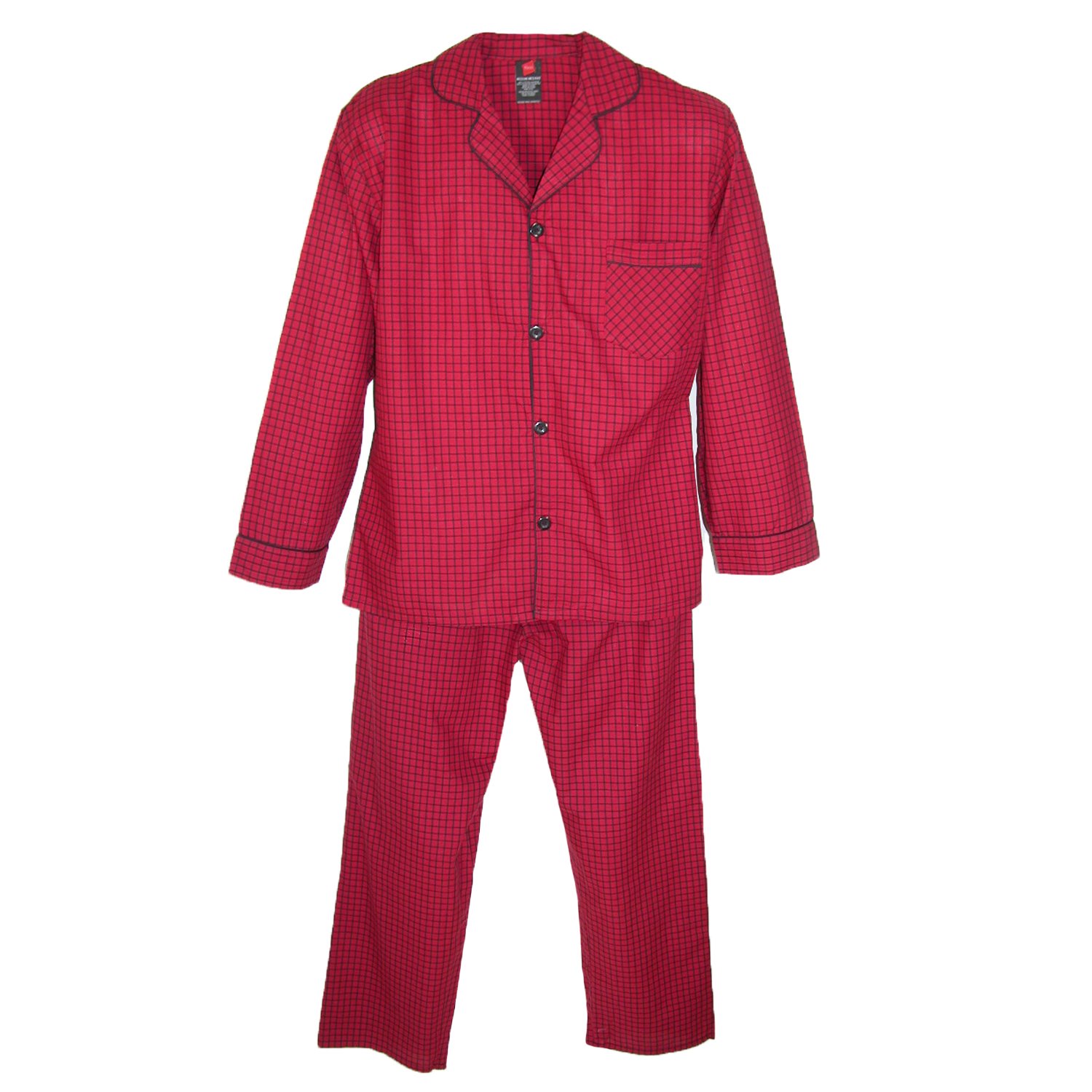 Hanes Men's Big & Tall Broadcloth Long Sleeve Pajama Set