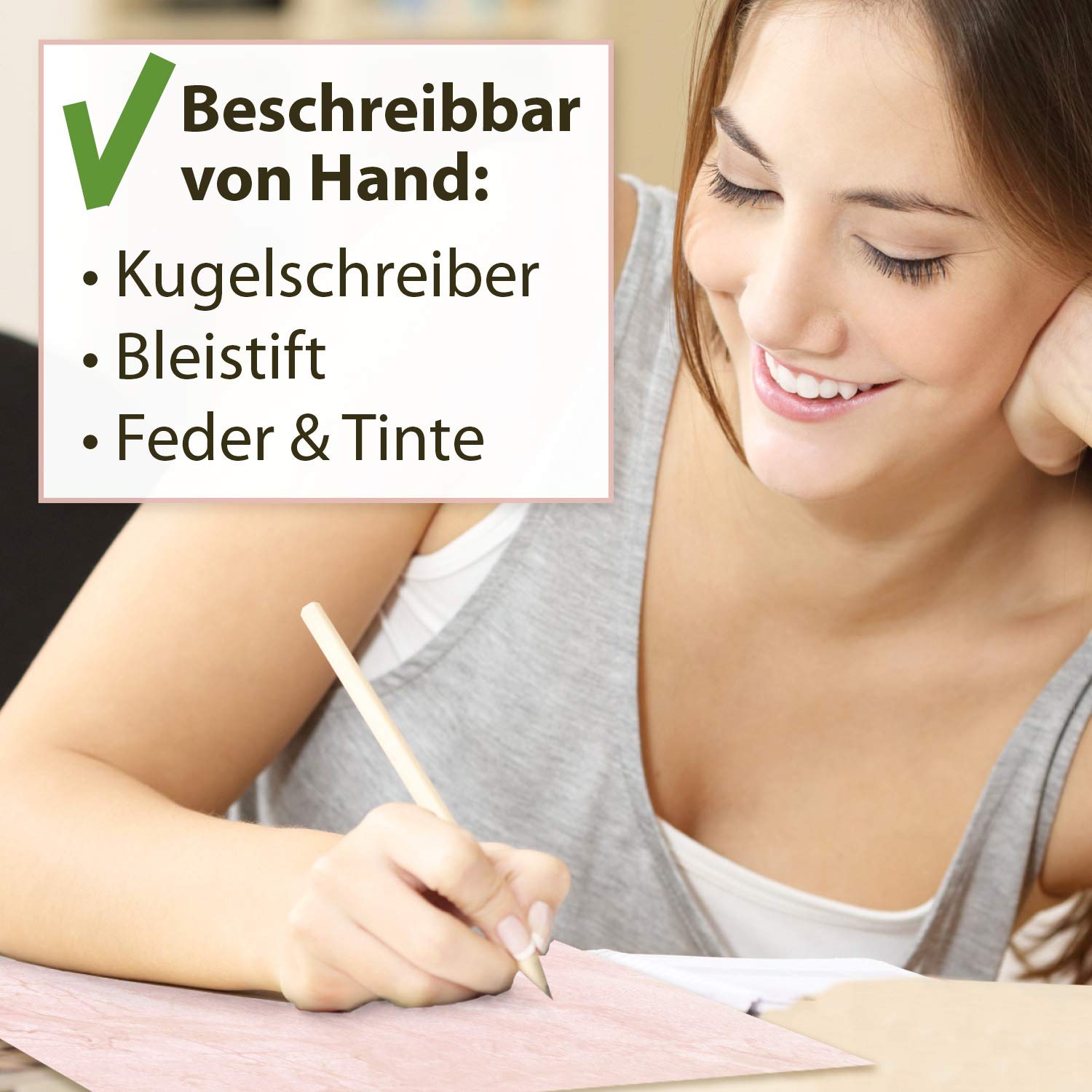 Briefpapier Pergament Rot (500 Blatt) BEIDSEITIGES Strukturpapier, Briefbogen DIN A4 fein marmoriert für Briefe, Urkunden, Speisekarten