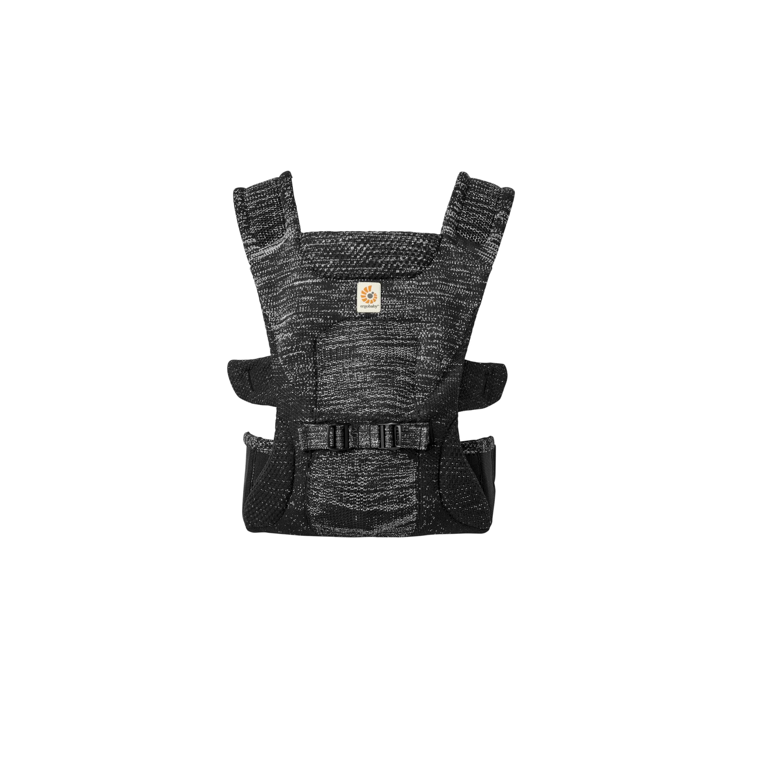 Ergobaby Aerloom Babytrage für Neugeborene bis zum Kleinkind, 3-Positionen Ergonomische Babybauchtrage Rückentrage Baby-Tragetasche aus Formaknit Material (Onyx)