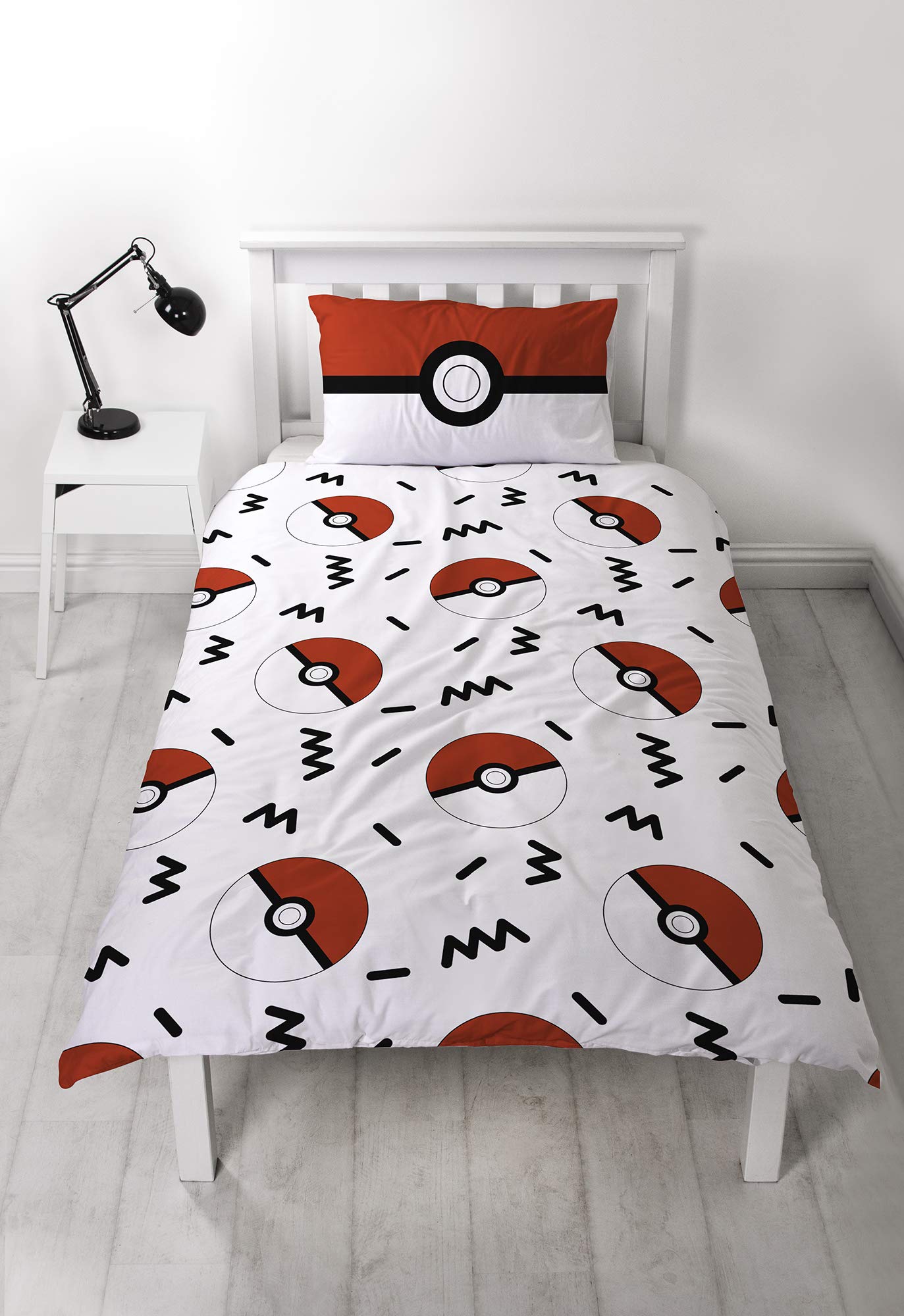 Housse De Couette Pikachu Pokémon Simple Réversible + Taie D'Oreiller - Officielle