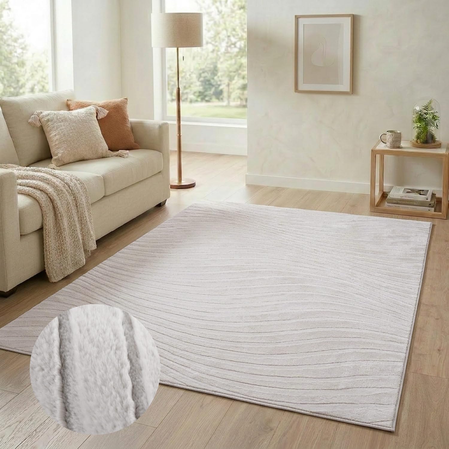 Tapis de salon à poils courts doux et facile d'entretien pour chambre