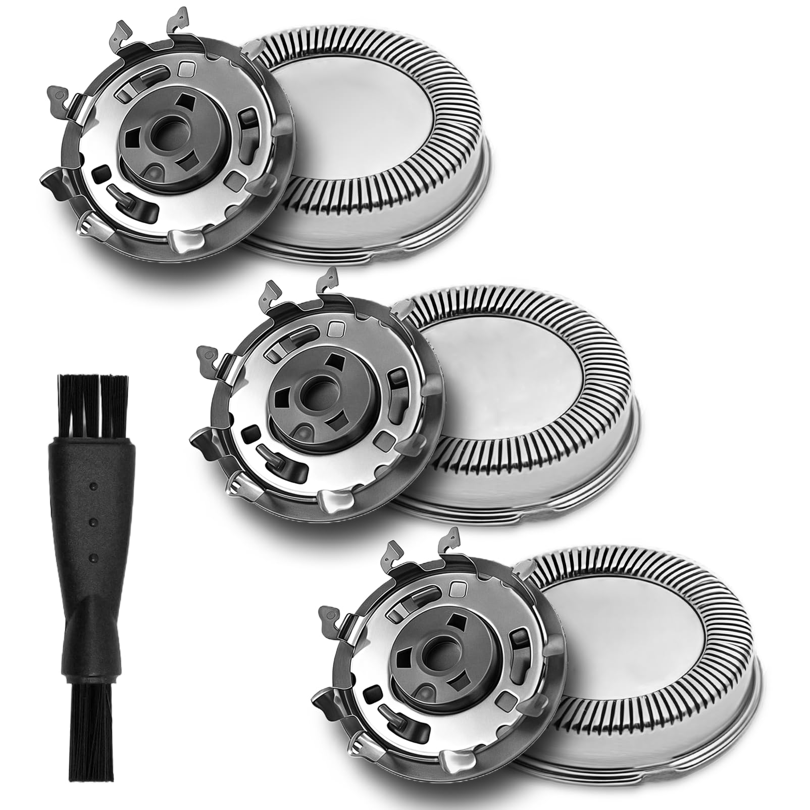 Juego de 3 Cabezales de Afeitado SH50/52 Compatible con Philips Series 5000 6000 3000 2000 S5000 S5050 S5110 S5210 S5400 S5510 S5570 S5710 SW5700, Repuesto de Cuchillas para Afeitadora Eléctrica