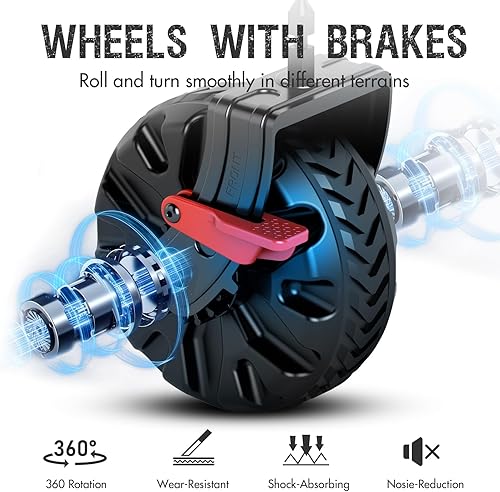 Miniatura 21 de PORTAL Carros plegables plegables de playa, resistentes con ruedas todo terreno para exteriores, campamento, jardín, compras, comestibles, plegable