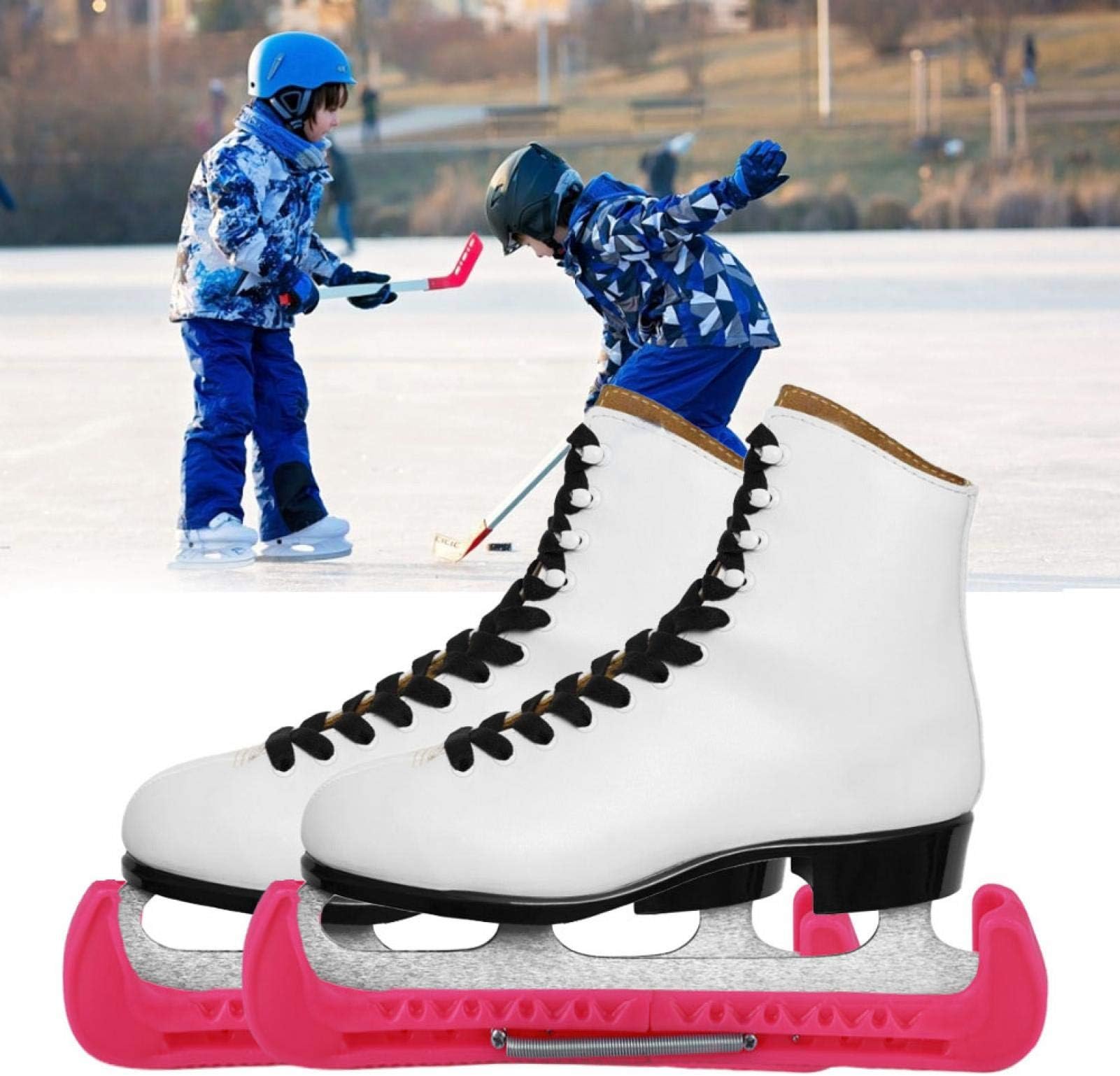 Ice Skate Blade Covers, Strong Skate Blade Guards, Professional Use Adjustable Skate Guards for Skiing Sports Shoe()