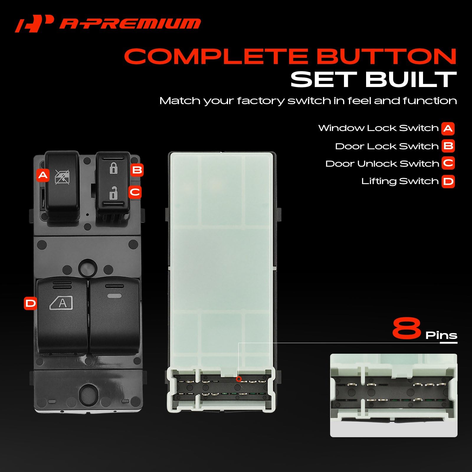 Amazon.com: A-Premium Front Left Driver Side Power Window Switch