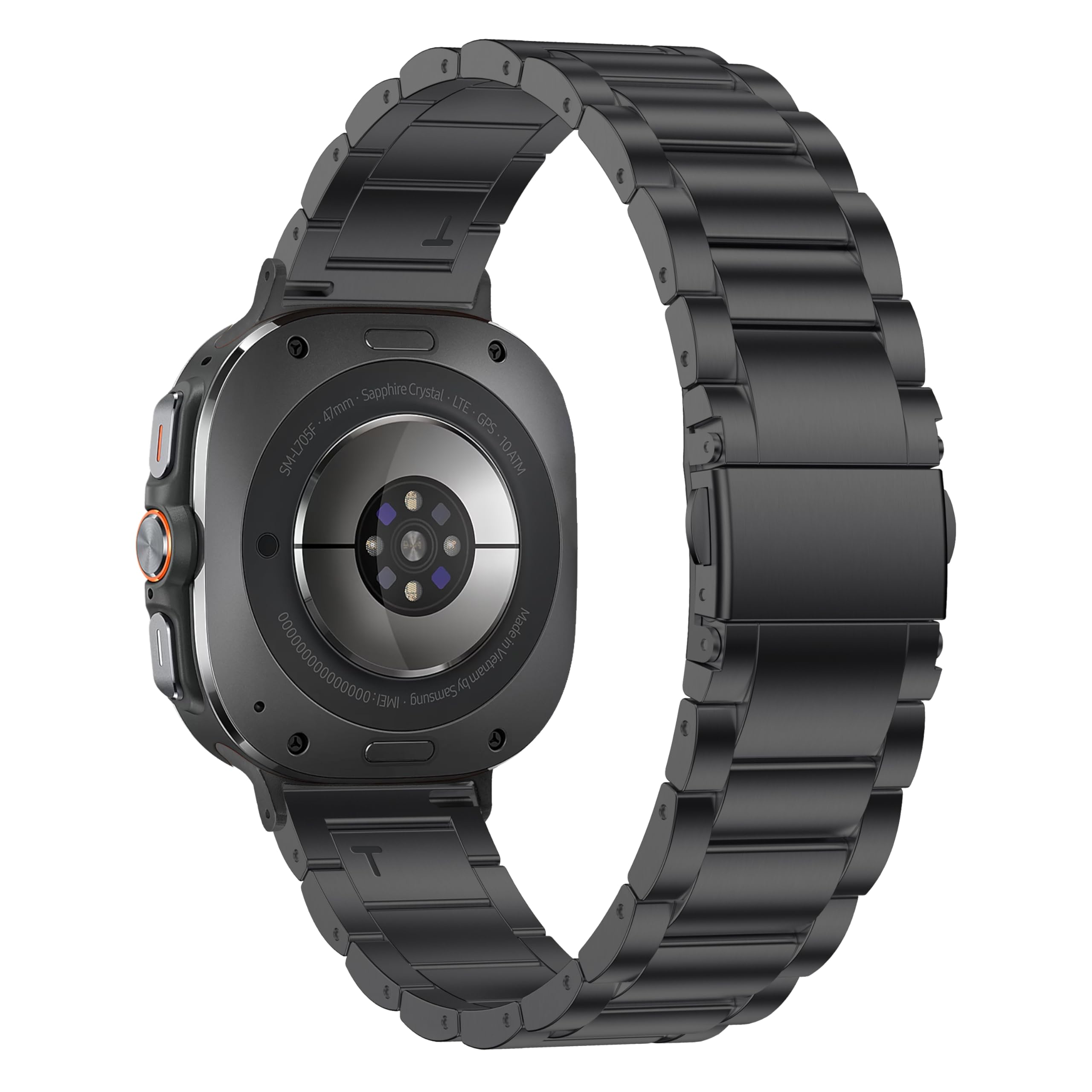 Bracelet de rechange classique en métal titane 2025 pour montre Galaxy Watch 8 de 46 mm, accessoire de rechange compatible avec Samsung de 40 mm, 44 mm, noir