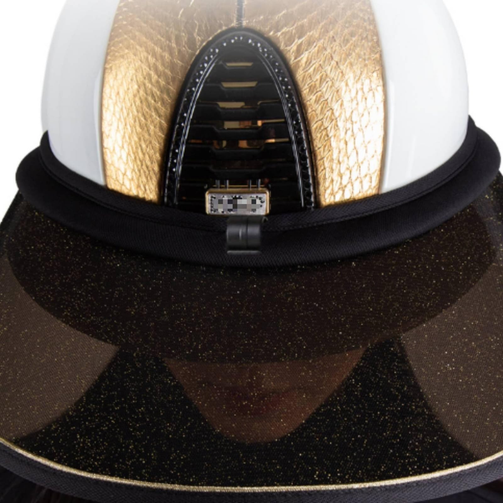 perfeclan Visera para Casco Ecuestre Ancha Protector de Malla Banda Acolchada Correa Ajustable con Hebilla Policarbonato Transpirable Adecuada para