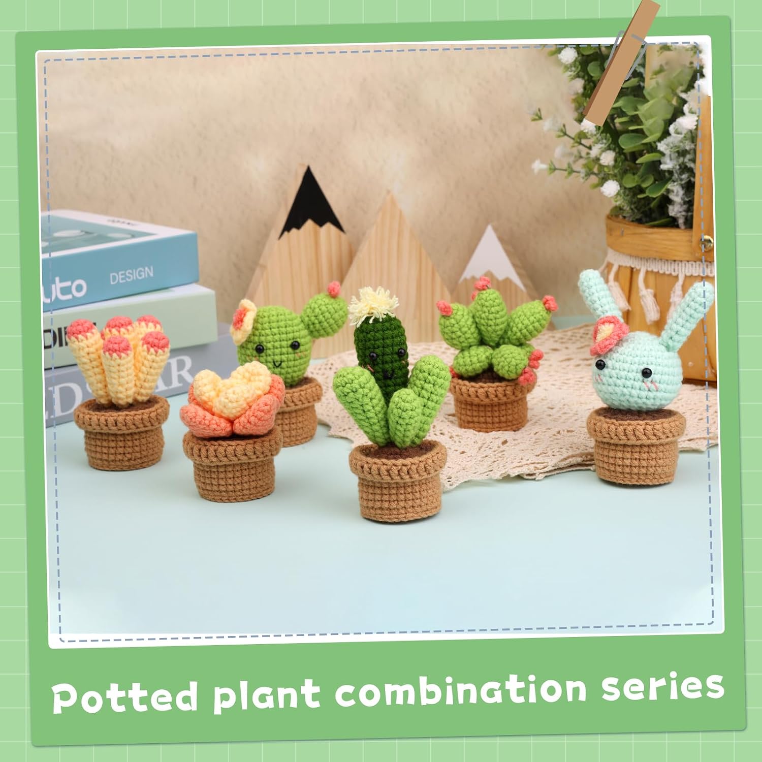 SAMLMAP Crochet Kit for Beginners Adults, Learn to Crochet Kit with Step-by-Step Video Tutorials Amigurumi Animals Kit Octopus Whale Dog and Plants Tulips Sun Flowers