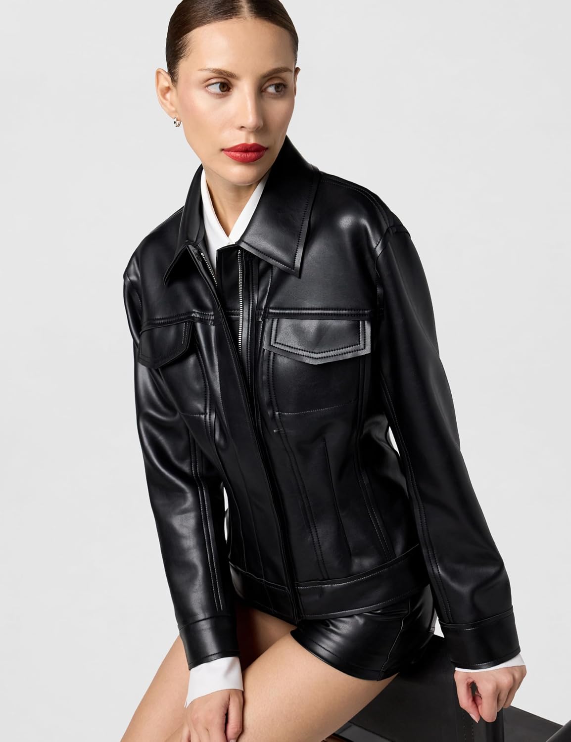 Norma Kamali Women's Jeans Jacket