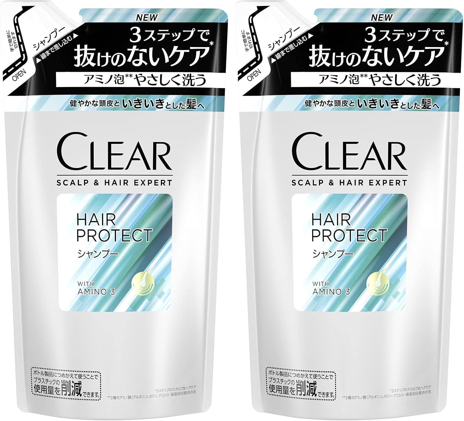 CLEAR(クリア) ヘアプロテクト メンズ 男性用 スカルプケア 頭皮 スカルプシャンプー 詰め替え用 280g (× 2)