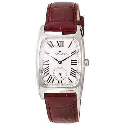 Hamilton Boulton Silver Dial Red Leather Ladies Watch H | B2B
